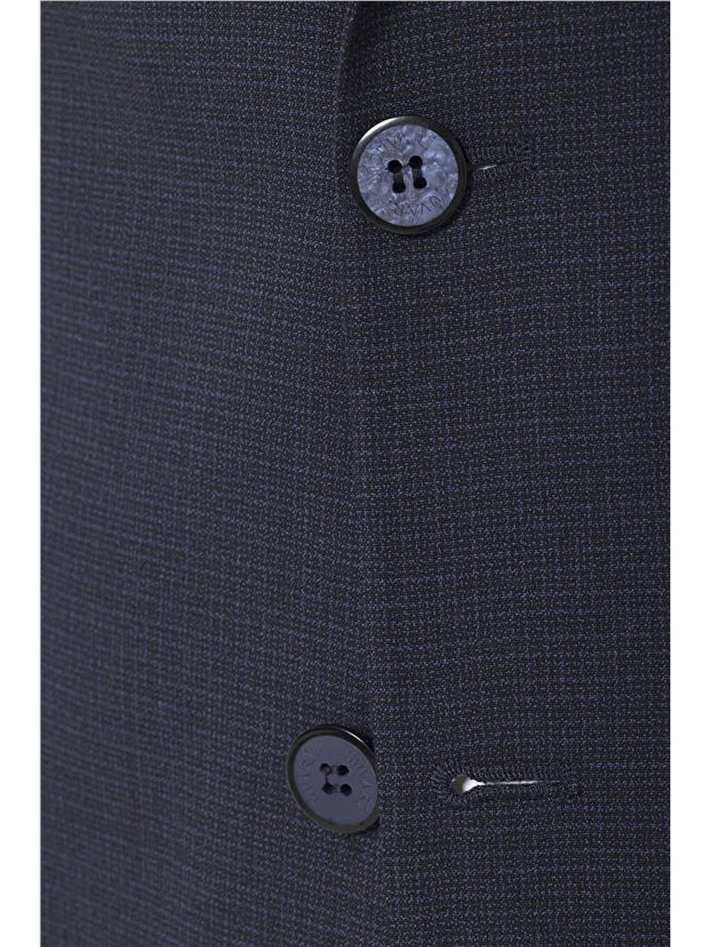 Lacivert Regular Desenli Sivri Yaka 6 Drop Takım Elbise-2