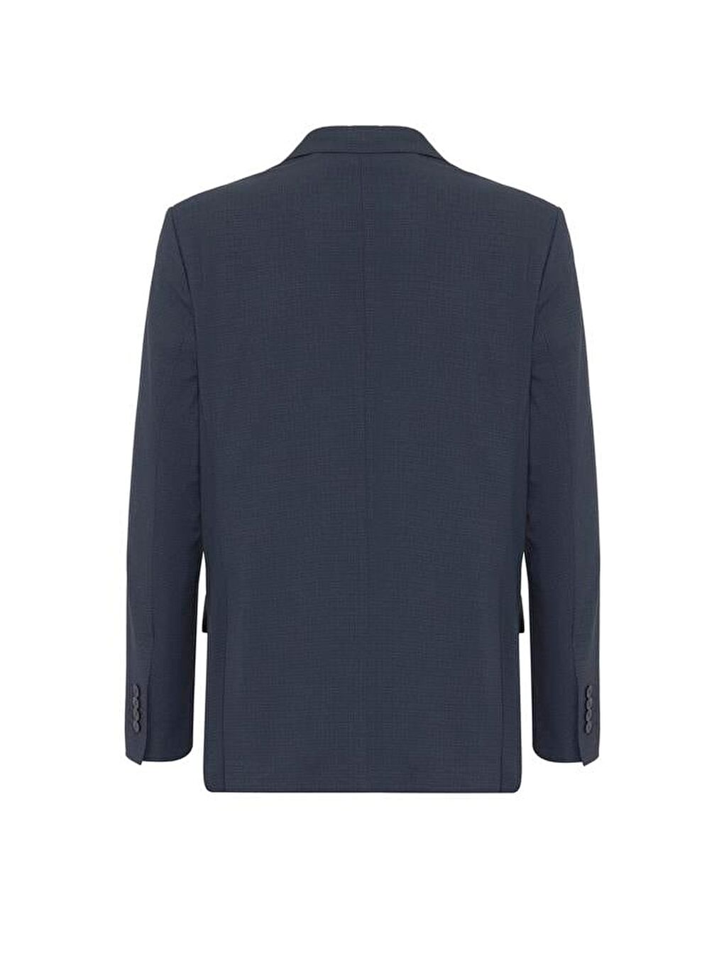 Lacivert Regular Desenli Sivri Yaka 6 Drop Takım Elbise-5