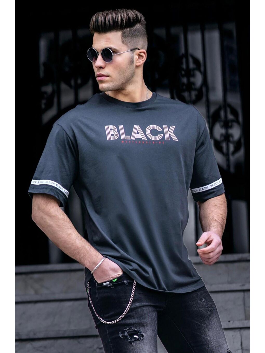 Gri Füme Erkek Tişört 4976