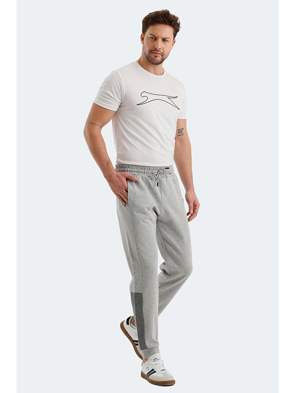 PHILO  Erkek Jogger Eşofman Altı Gri-6