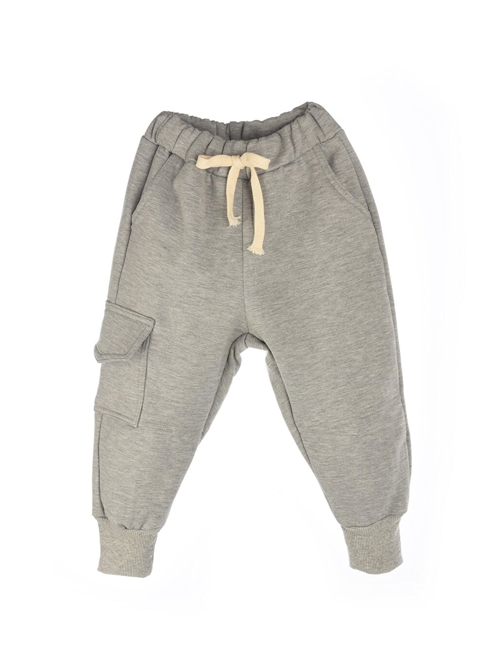 Yeşil 3'lü Paket Erkek Çocuk Eşofman Altı 3 iplik Şardonlu (Haki, Gri, Siyah )-5