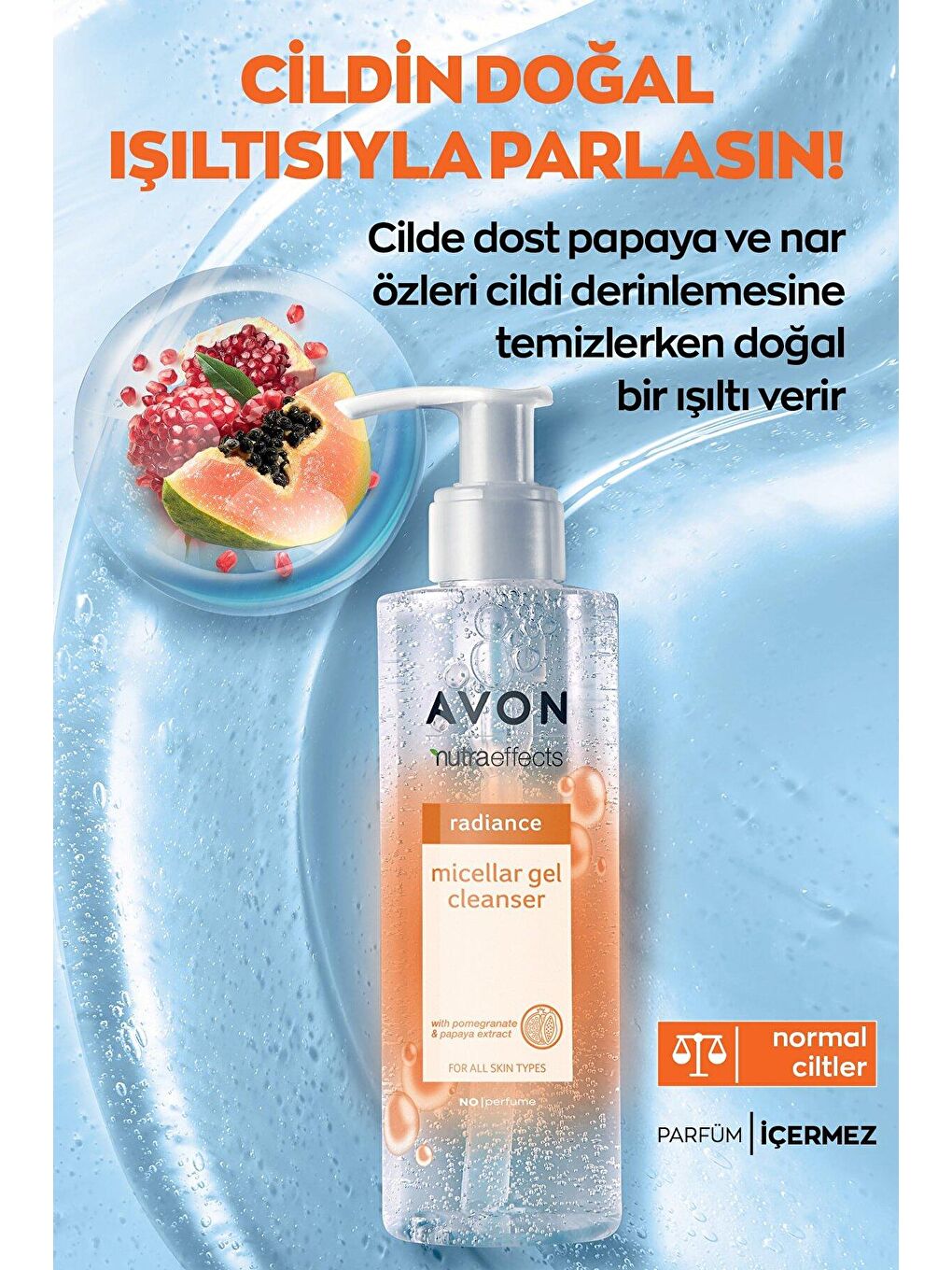 True Radiance Micellar Nar ve Papaya Özlü Jel Temizleyici 195 Ml.-1