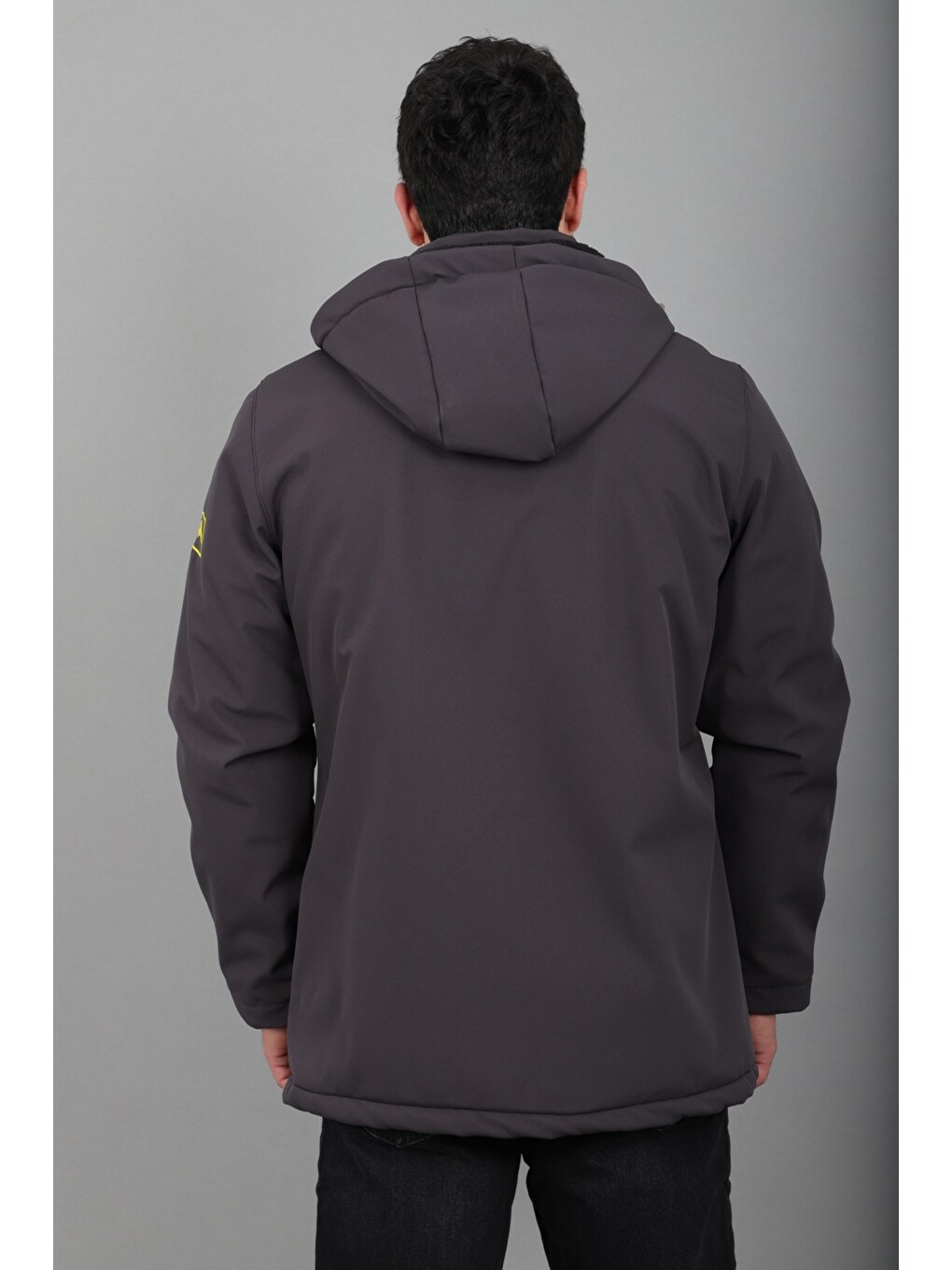 Antrasit Çıkarılabilir Kapüşonlu Softsheel Mont Pldp 2991_50413-6