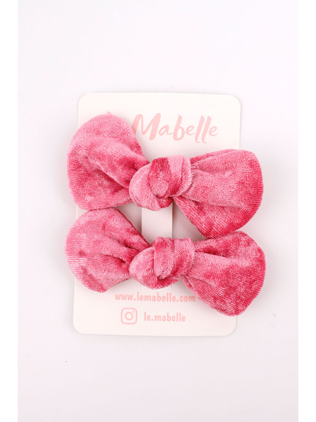 Pembe 2'li Kadife Kız Çocuk Klips Toka