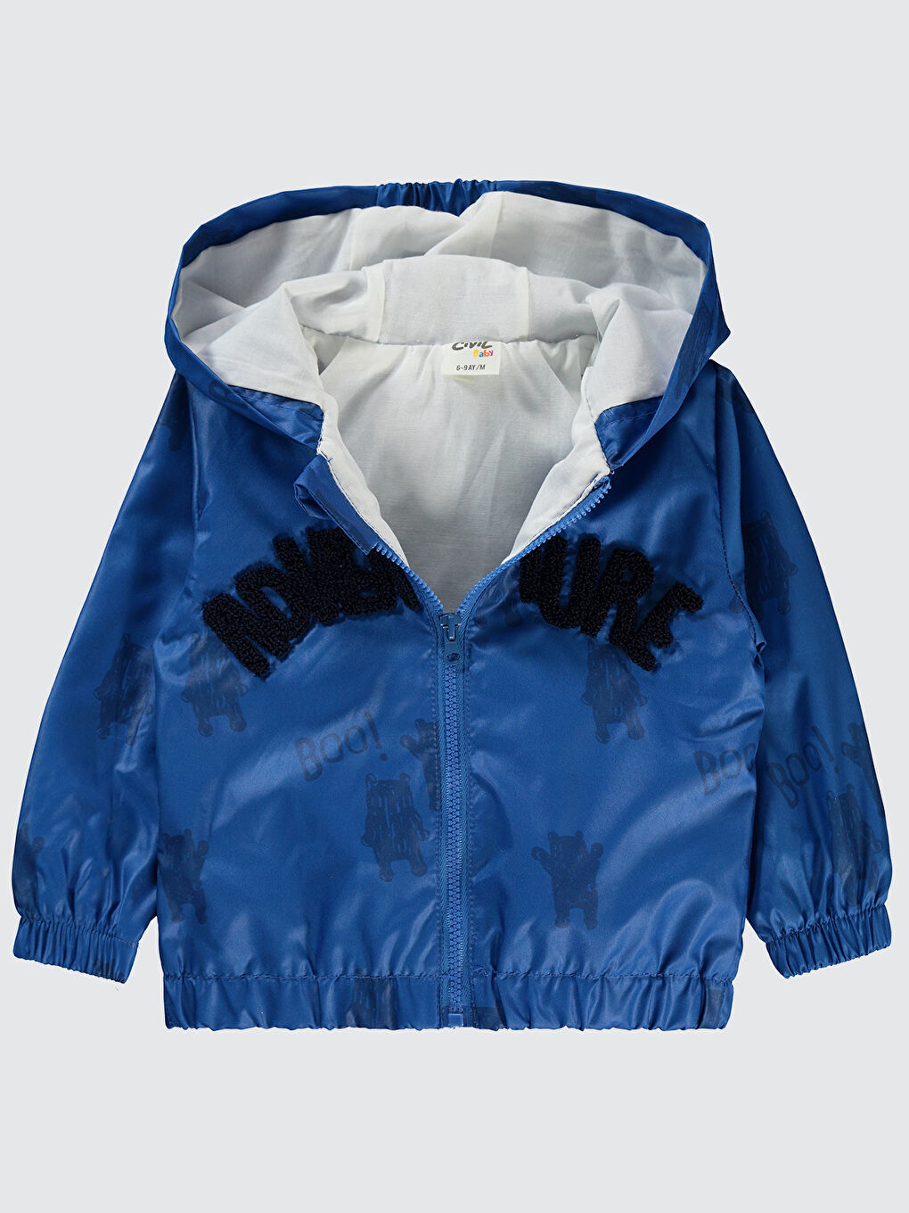 Baby Erkek Bebek Kapüşonlu Yağmurluk 6 18 Ay Mavi-1