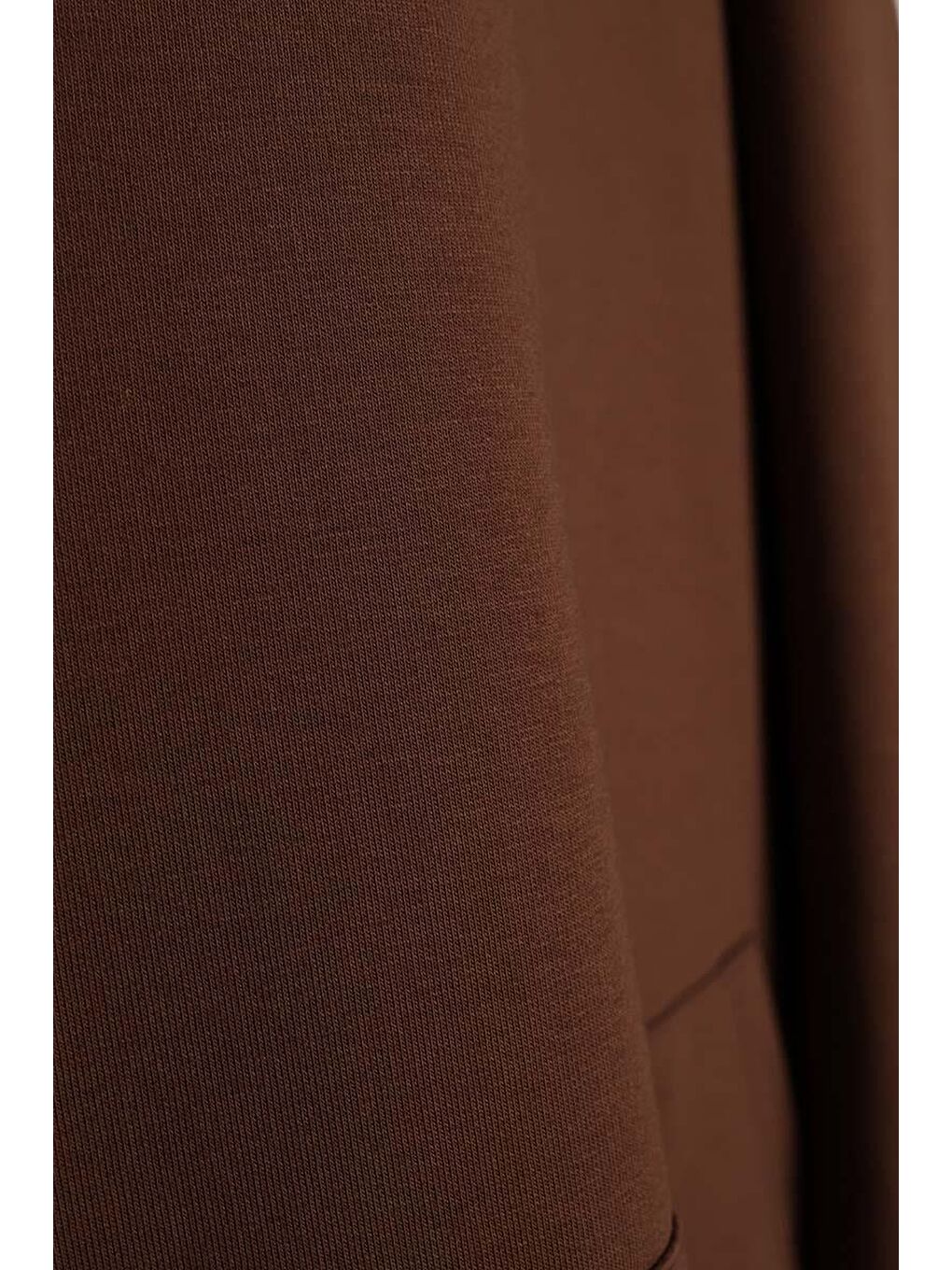 Kahverengi Kahve Kanguru Cepli Kapüşonlu Sweat Tunik-7