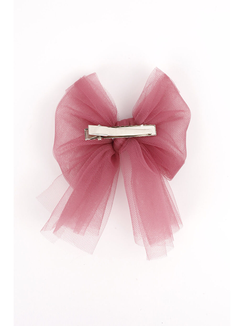 Pembe Gülkurusu Tül Fiyonk Kız Çocuk Klips Toka-1