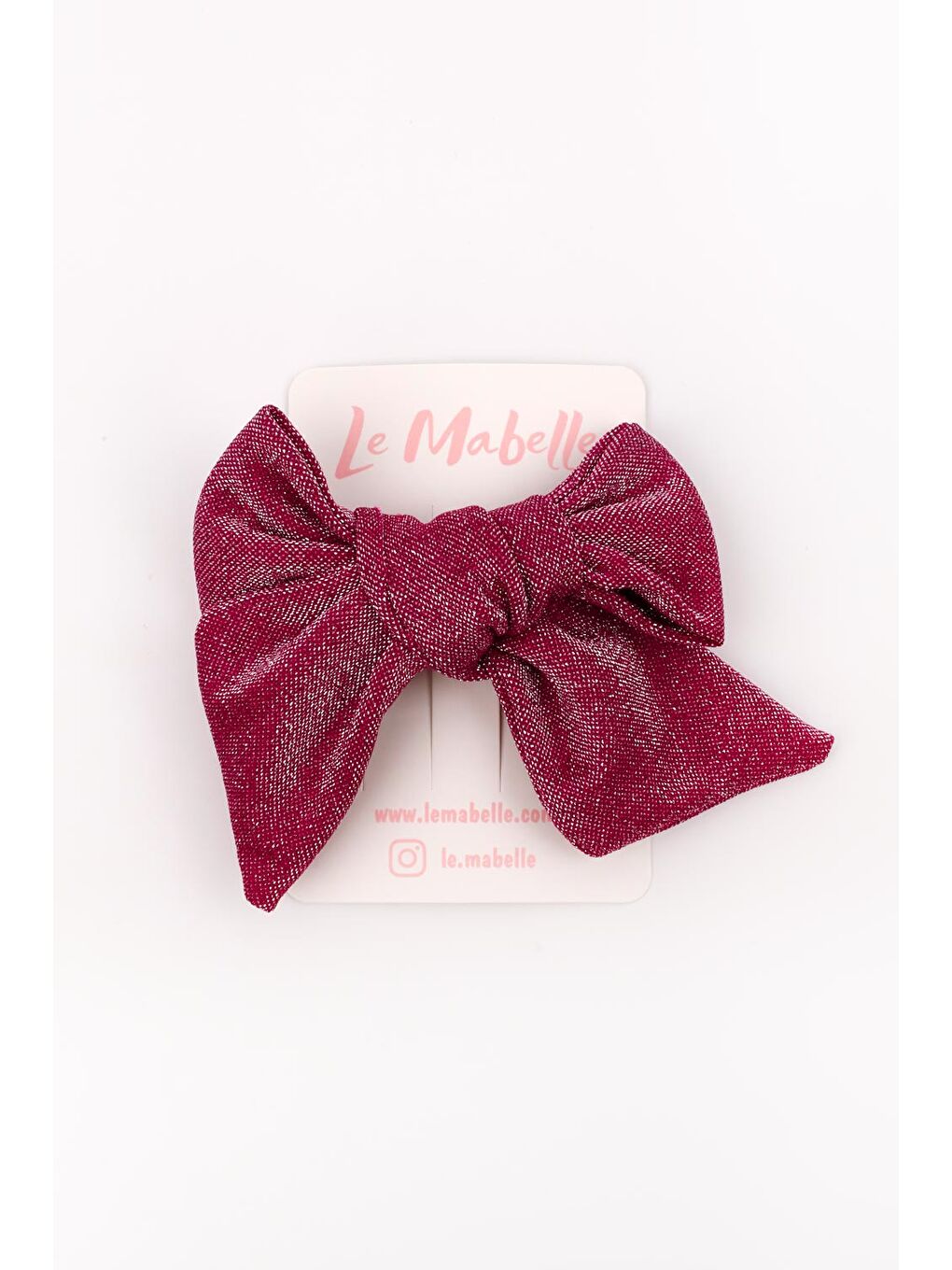 Fuşya Simli Fiyonk Kız Çocuk Klips Toka