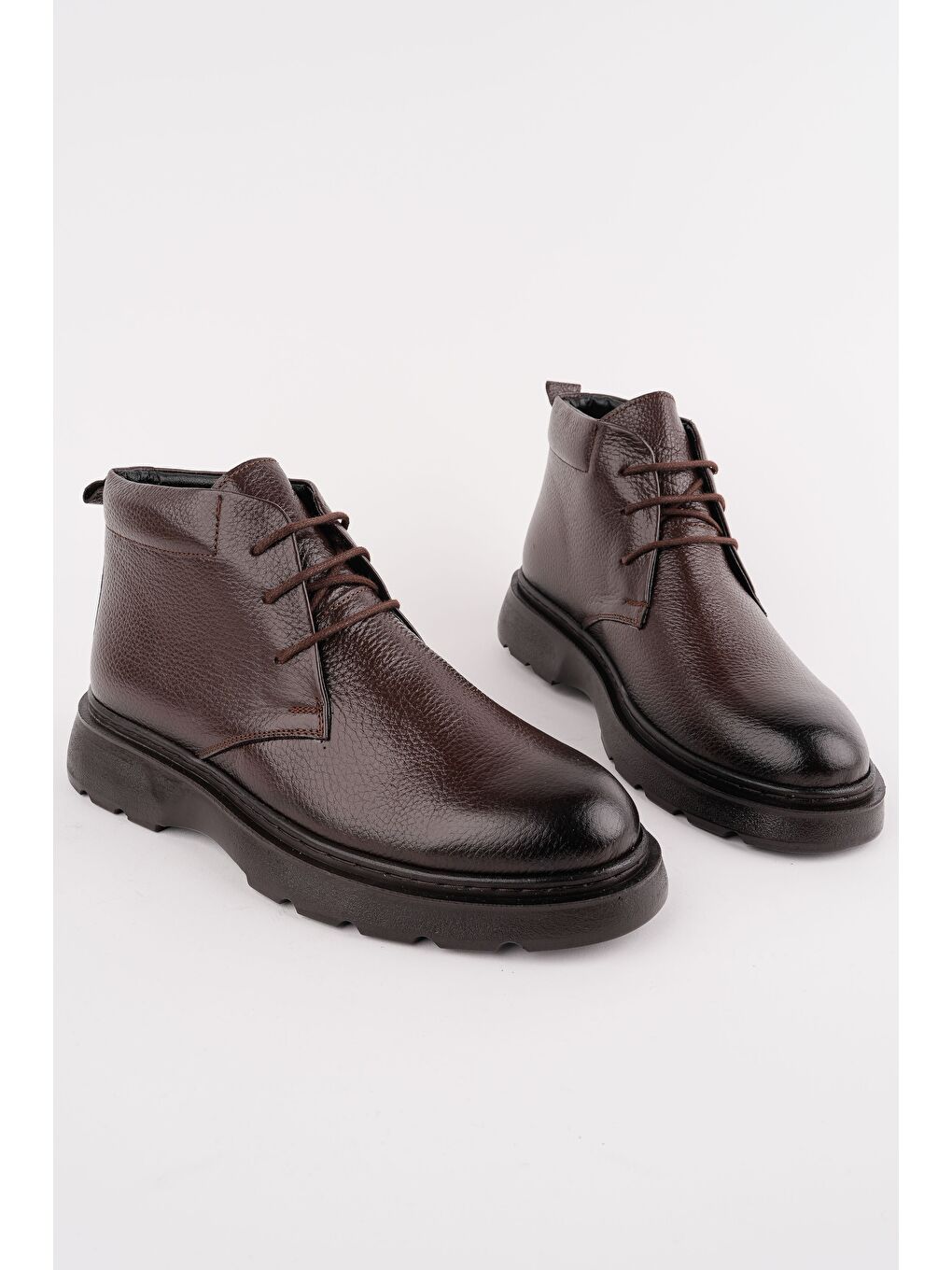 Kahverengi HENRY Bağcıklı Hakiki Deri Rahat Taban Erkek Chelsea Bot