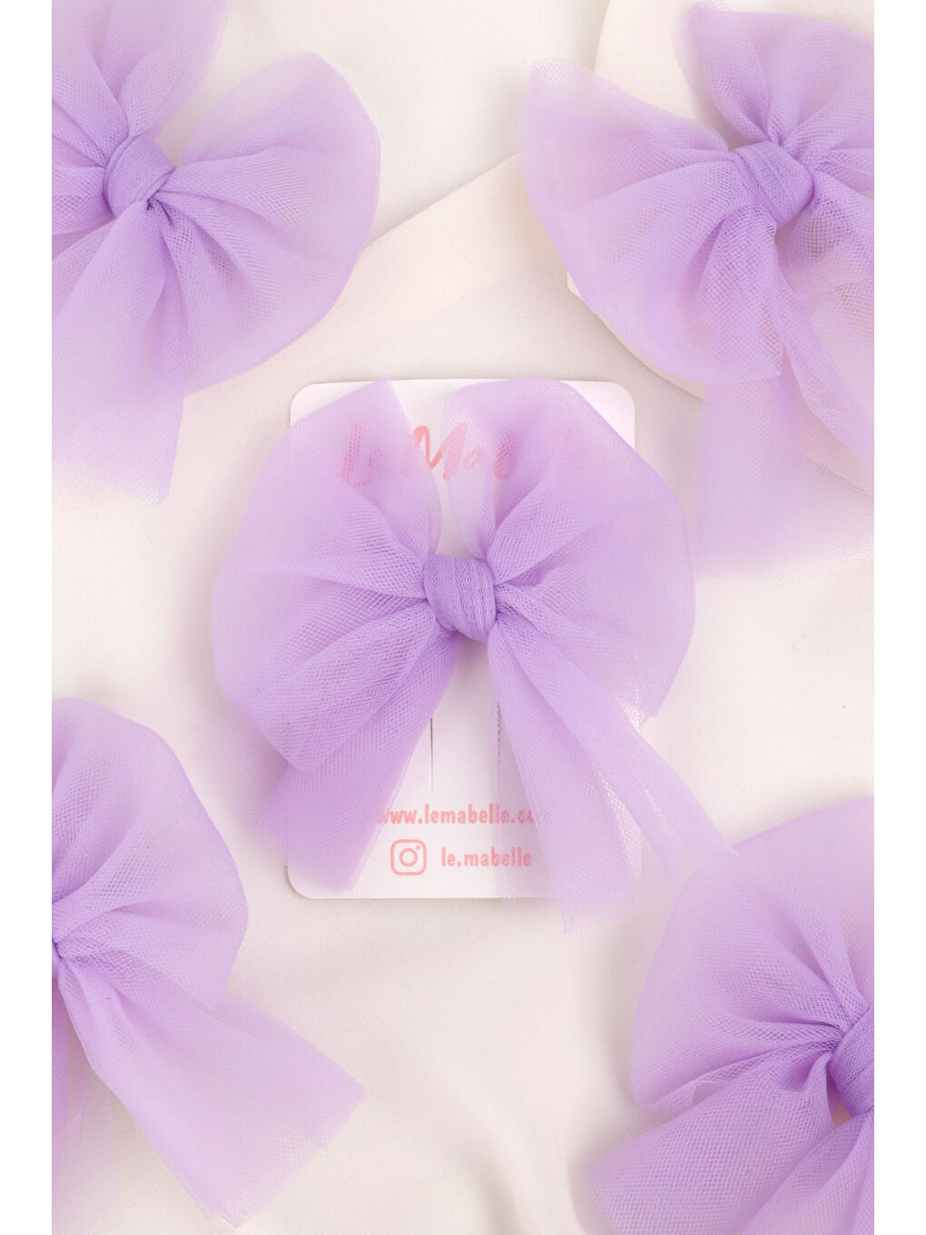 Lila Tül Fiyonk Kız Çocuk Klips Toka