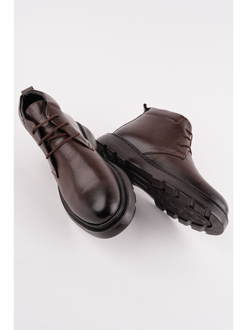 Kahverengi HENRY Bağcıklı Hakiki Deri Rahat Taban Erkek Chelsea Bot-3