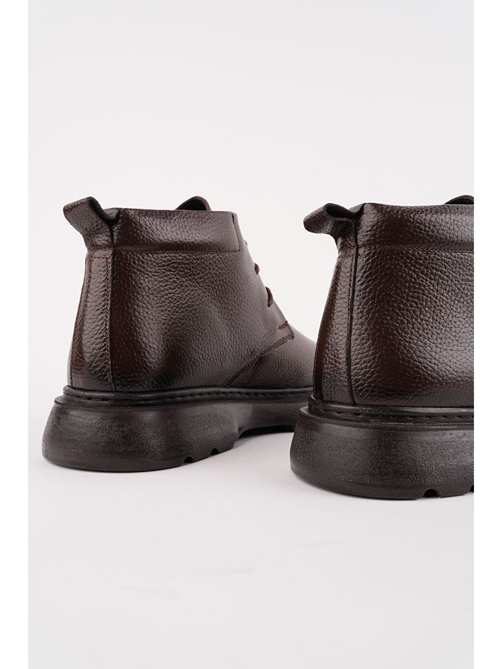 Kahverengi HENRY Bağcıklı Hakiki Deri Rahat Taban Erkek Chelsea Bot-5