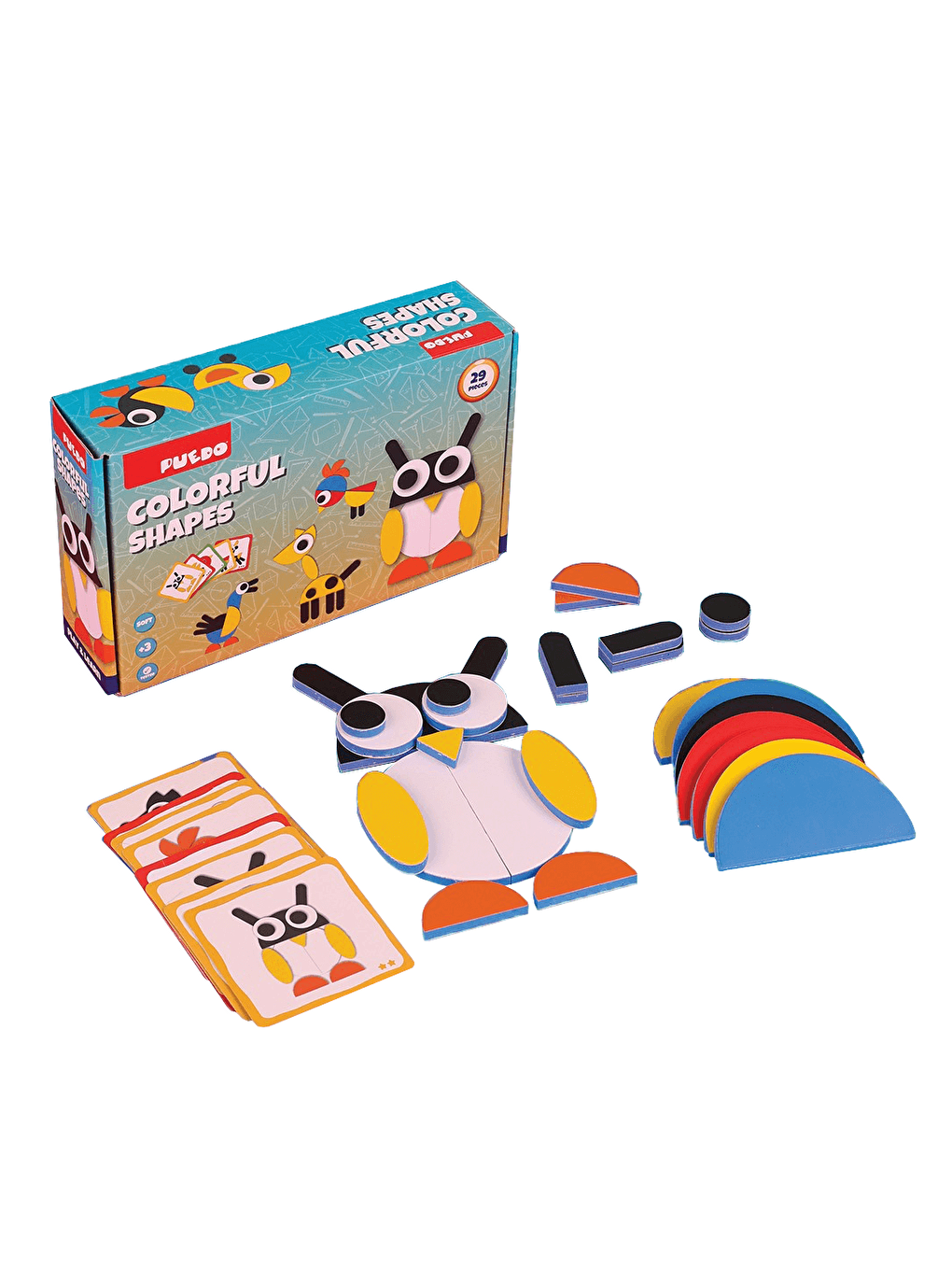 Puedo Karışık Colorful Shapes Tangram Seti (29 Parça) - 1