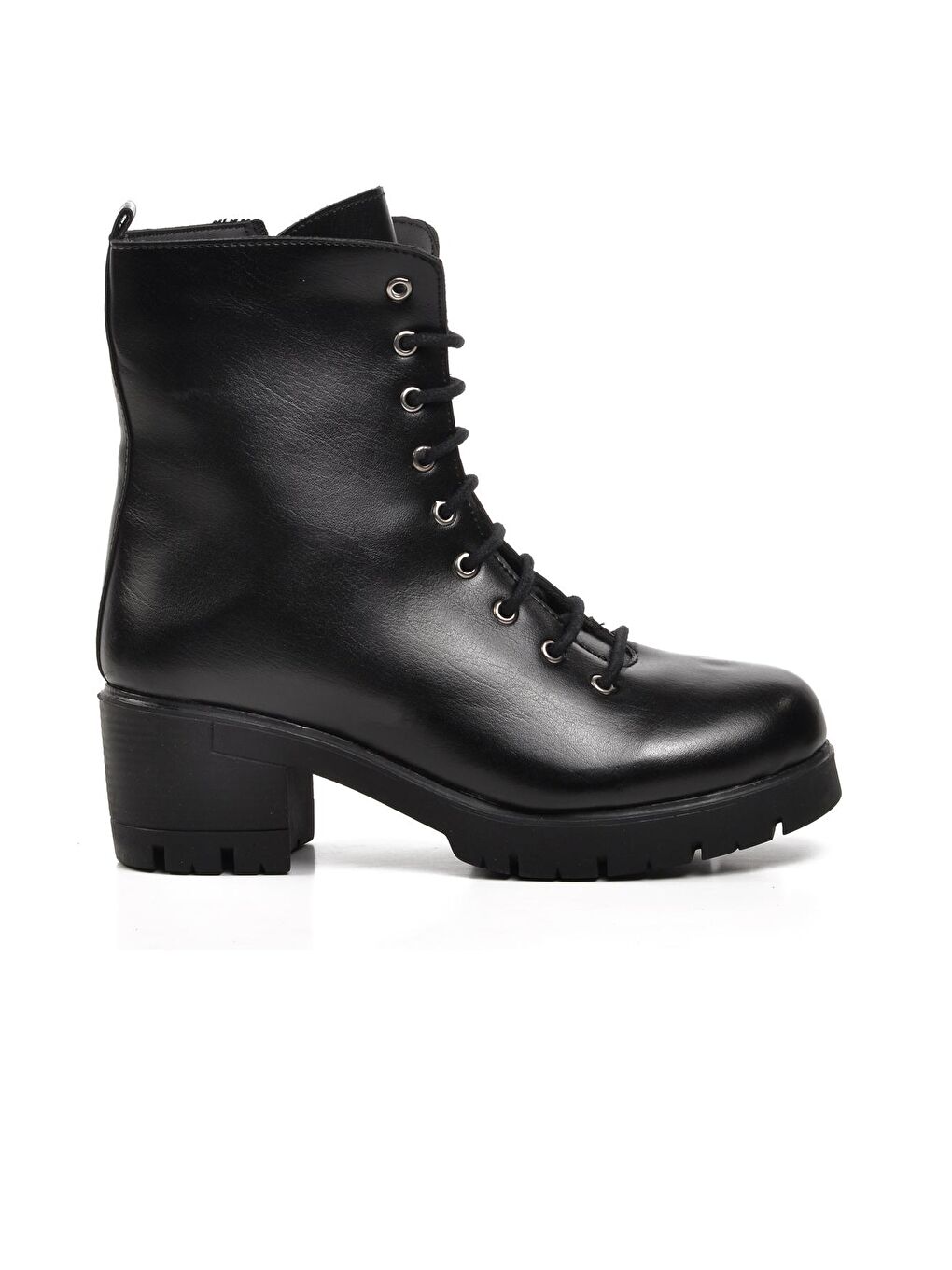 C60008 Siyah İçi Polarlı Kadın Topuklu Bot