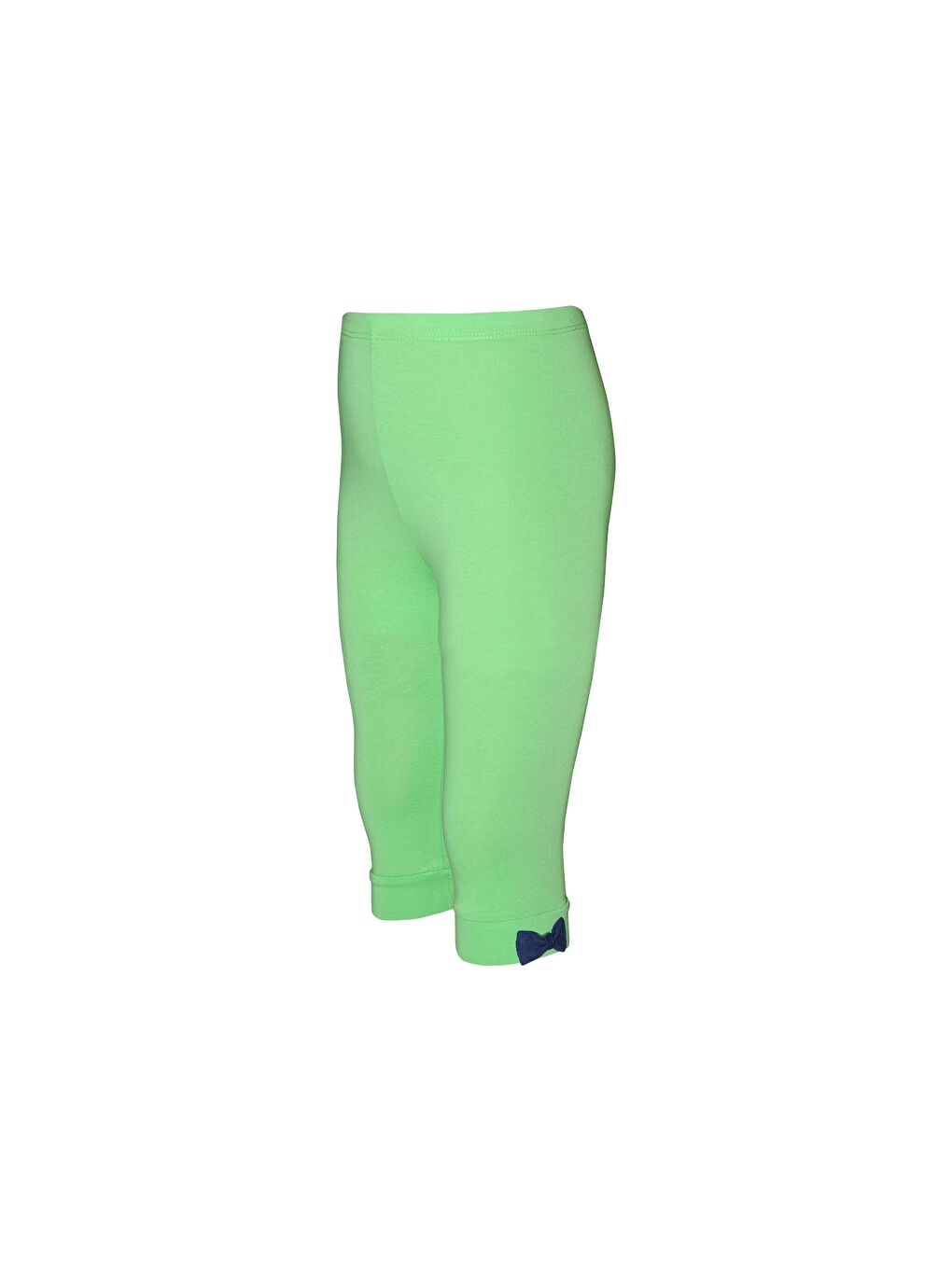 Pastel Yeşil Kız Çocuk Renkli Fiyonklu Kapri