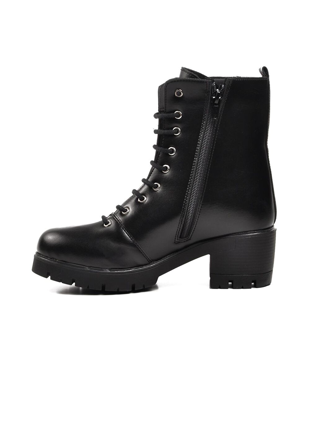 C60008 Siyah İçi Polarlı Kadın Topuklu Bot-1