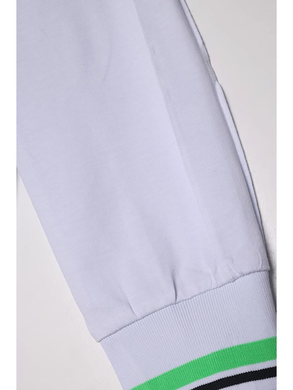 Beyaz Pamuklu Fermuaur Detaylı Sweat Tunik-5