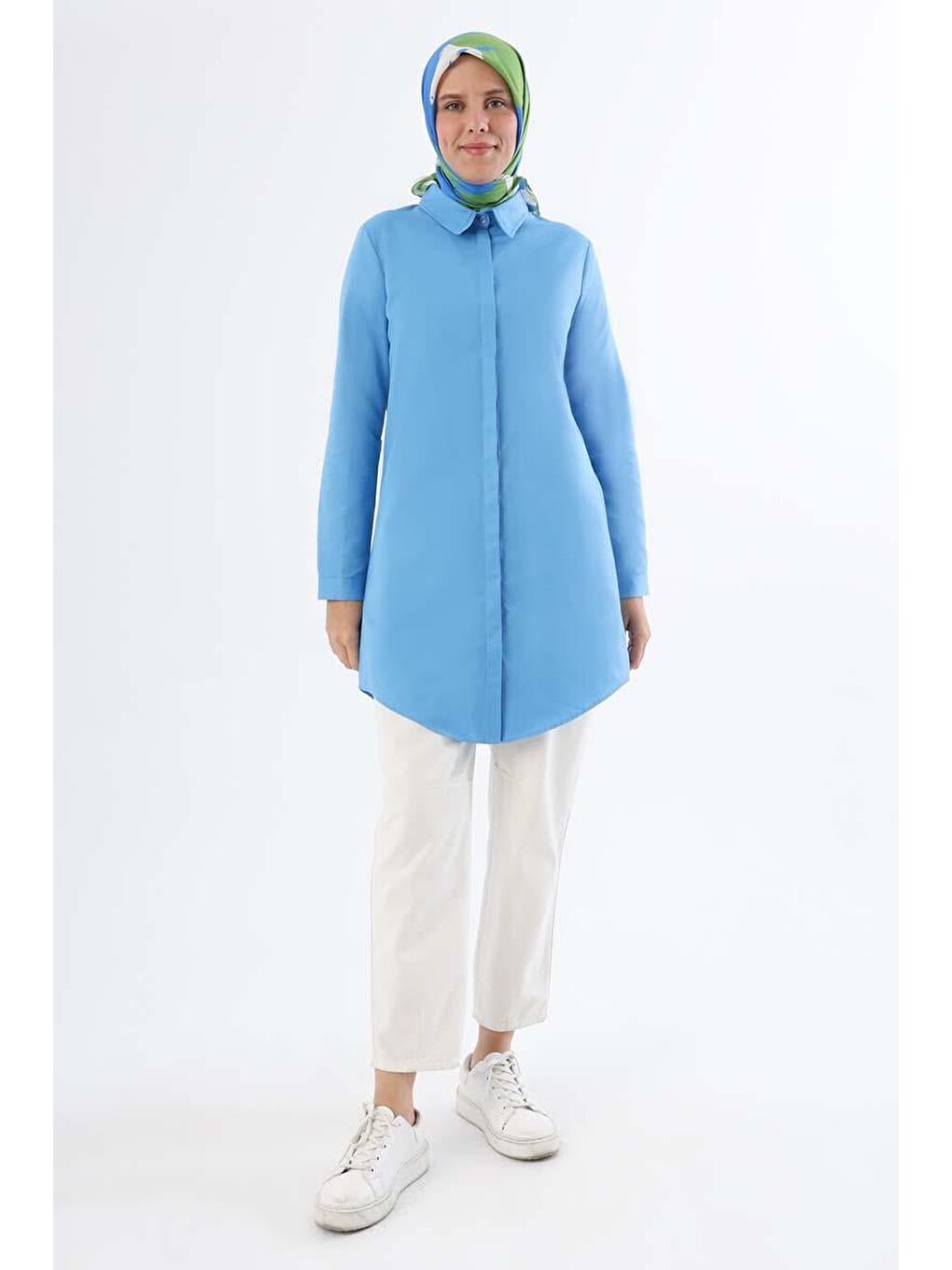 Turkuaz-Gizli Patlı Gömlek-1