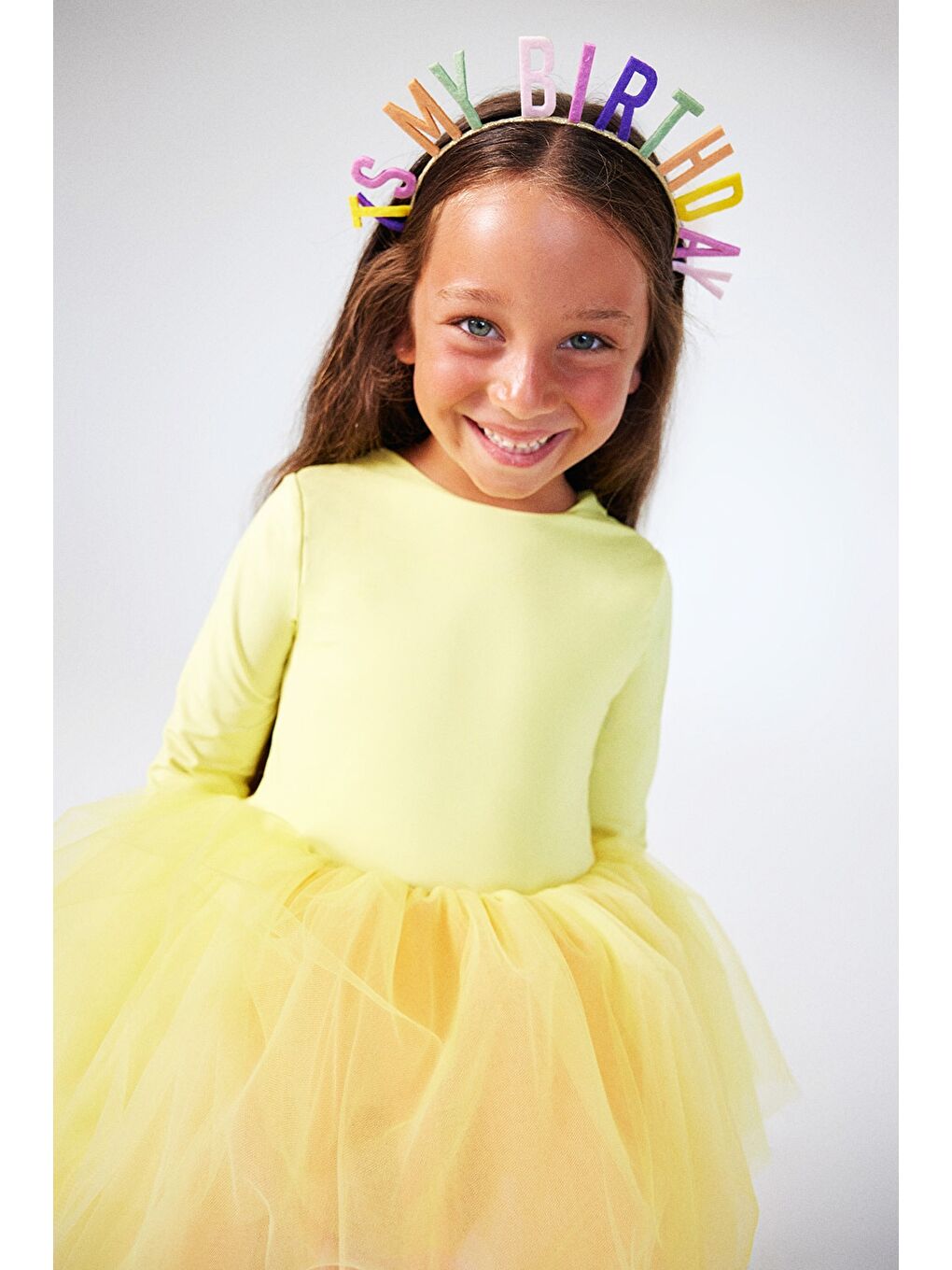 Sarı Tütü Etekli Kız Çocuk Balerin Elbise - Miranda-3