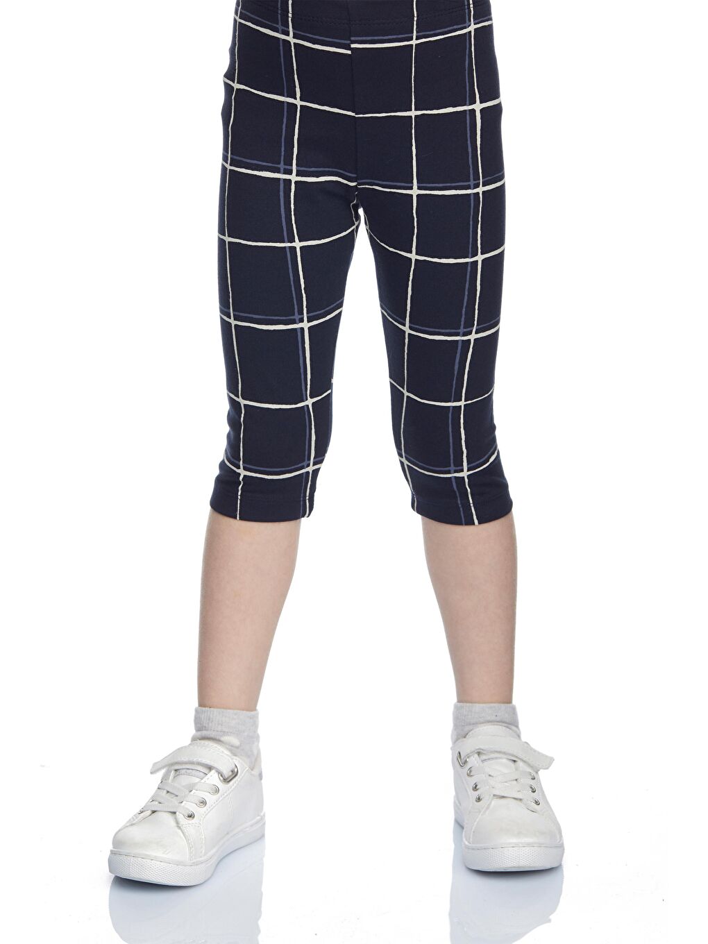 Karışık Kız Çocuk Laci Zemin Beyaz Ekoseli Kapri