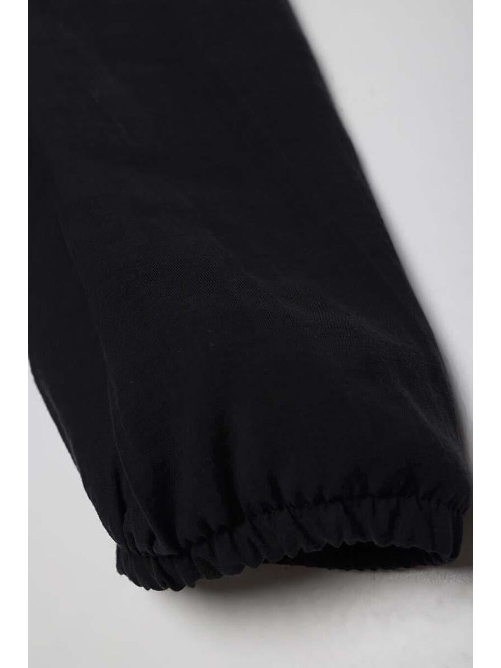 Siyah Kemerli Balon Kol Gömlek Tunik-5