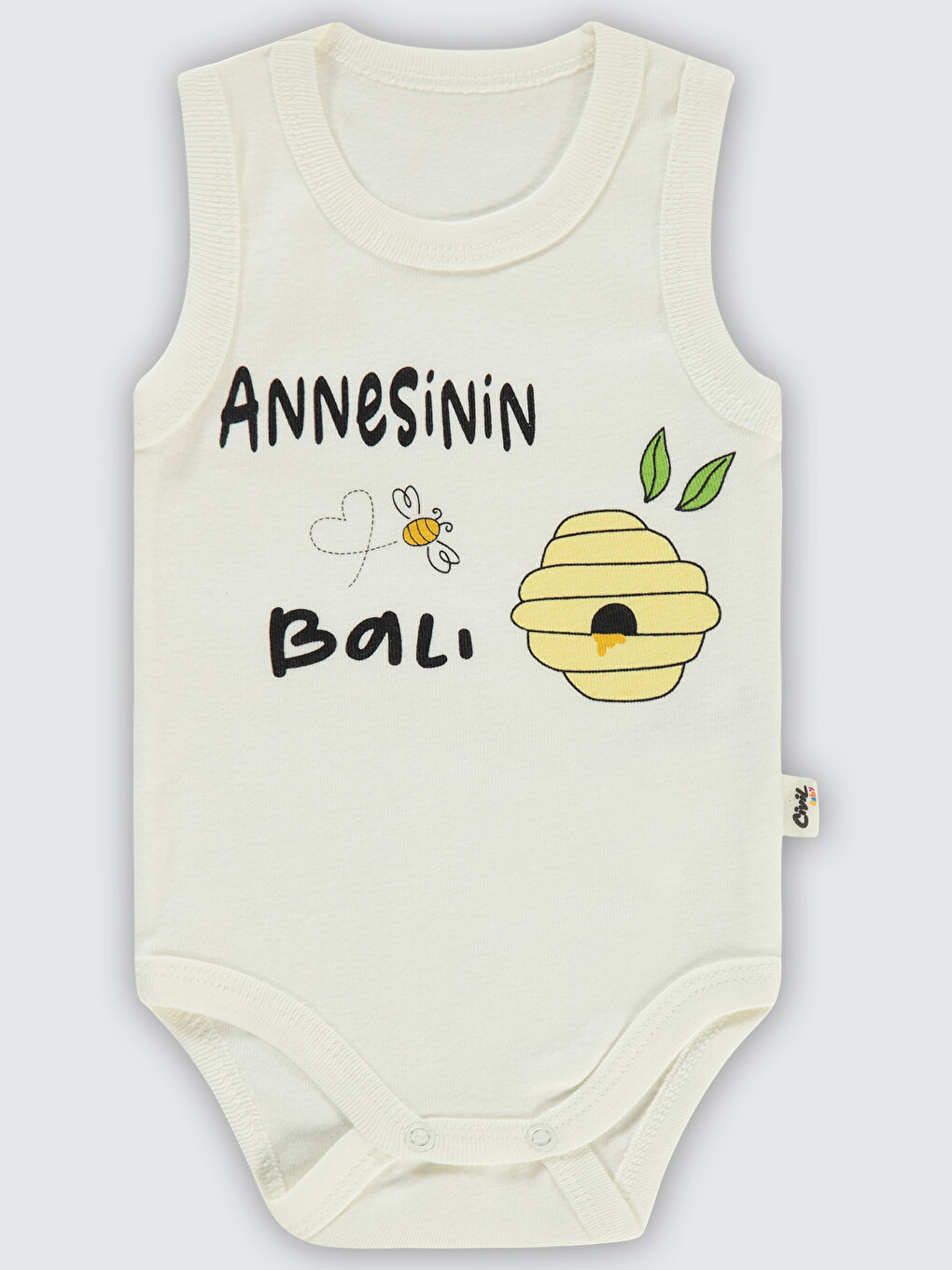 Civil Baby Bebek Çıtçıtlı Badi 1-36 Ay Ekru
