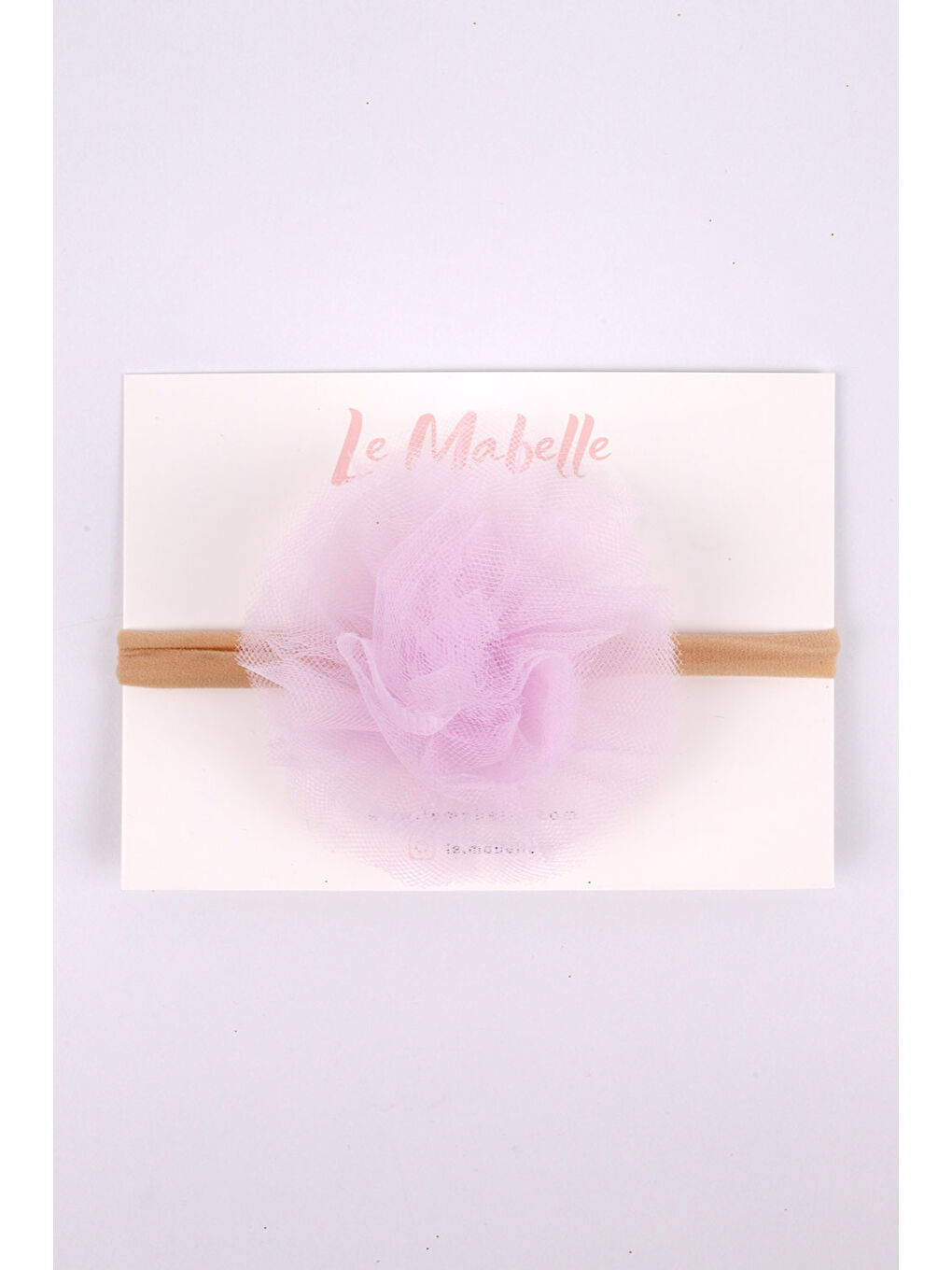 Lila Tül Çiçek Kız Çocuk Saç Bandı