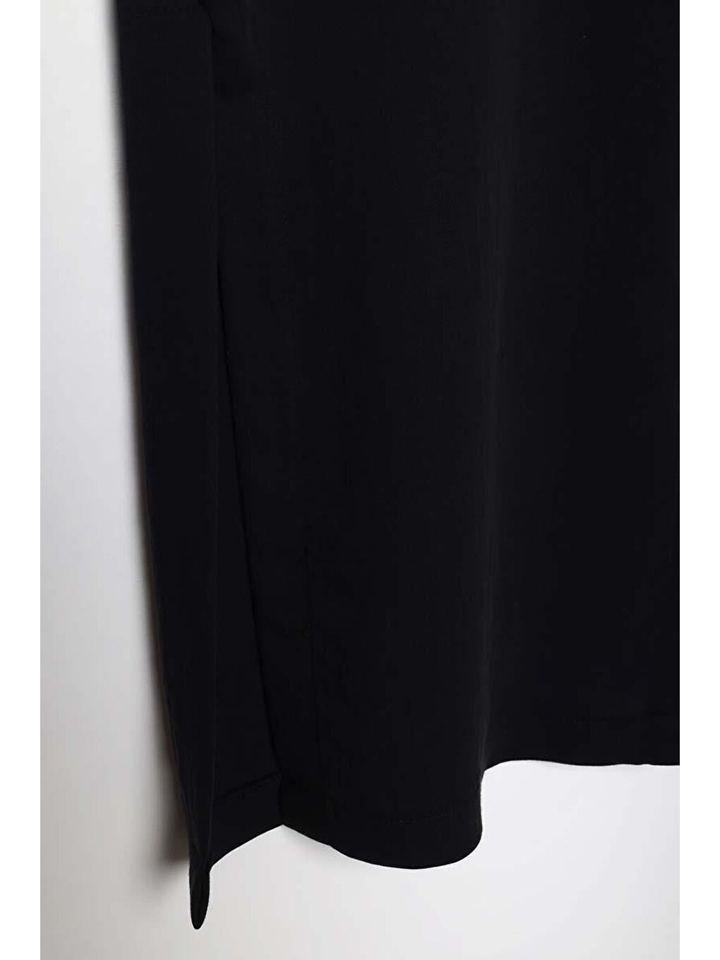 Siyah Metal Düğme Detaylı Patlı Gömlek Tunik-5