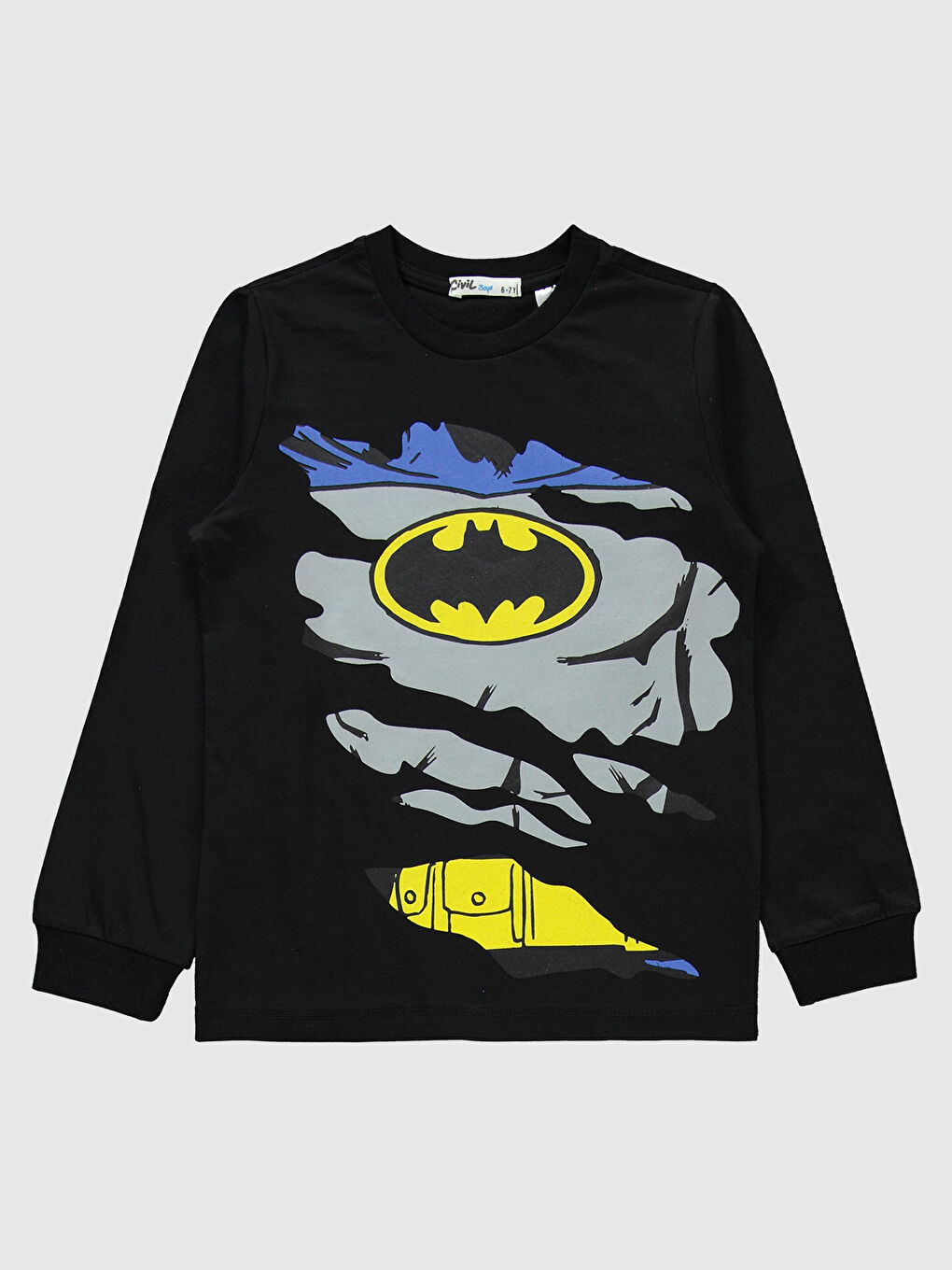 Batman Erkek Çocuk Pijama Takımı 6-9 Yaş Siyah-2