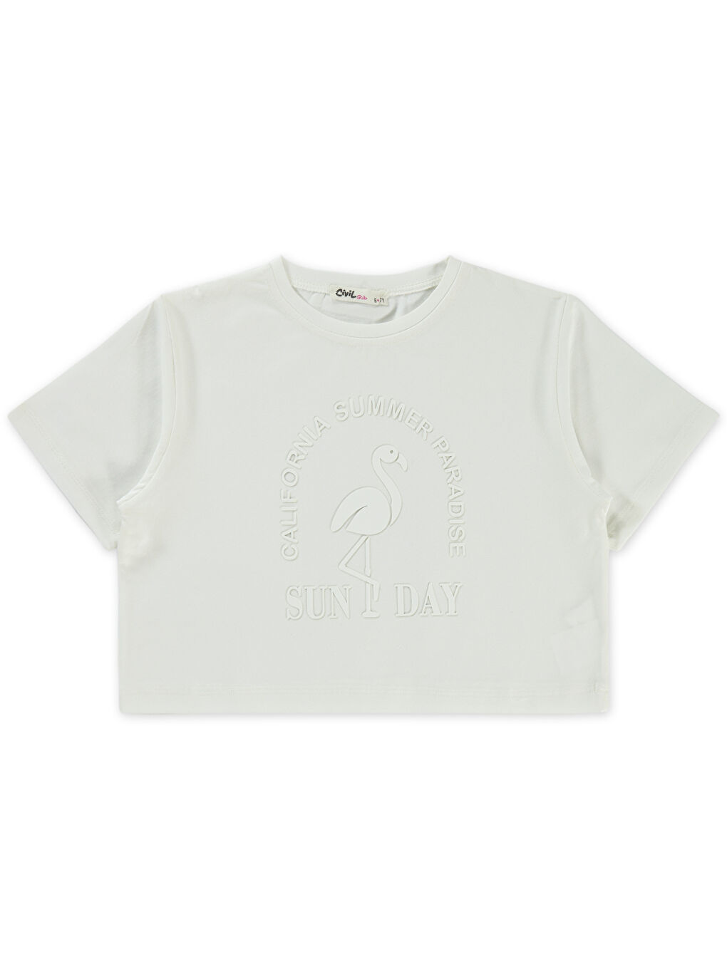 Girls Kız Çocuk Tişört 6-9 Yaş Ekru