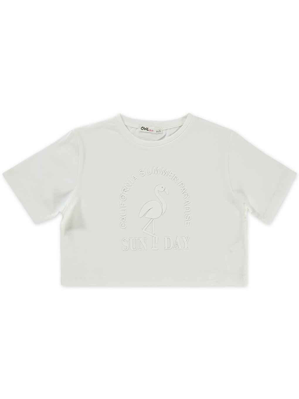 Girls Kız Çocuk Tişört 6-9 Yaş Ekru-2