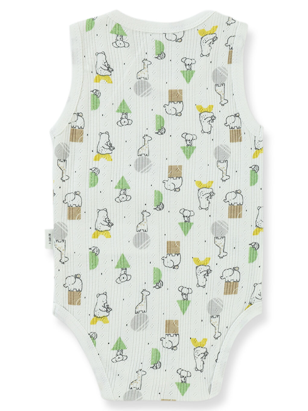 Baby Erkek Bebek Çıtçıtlı Badi 1-18 Ay Ekru-1