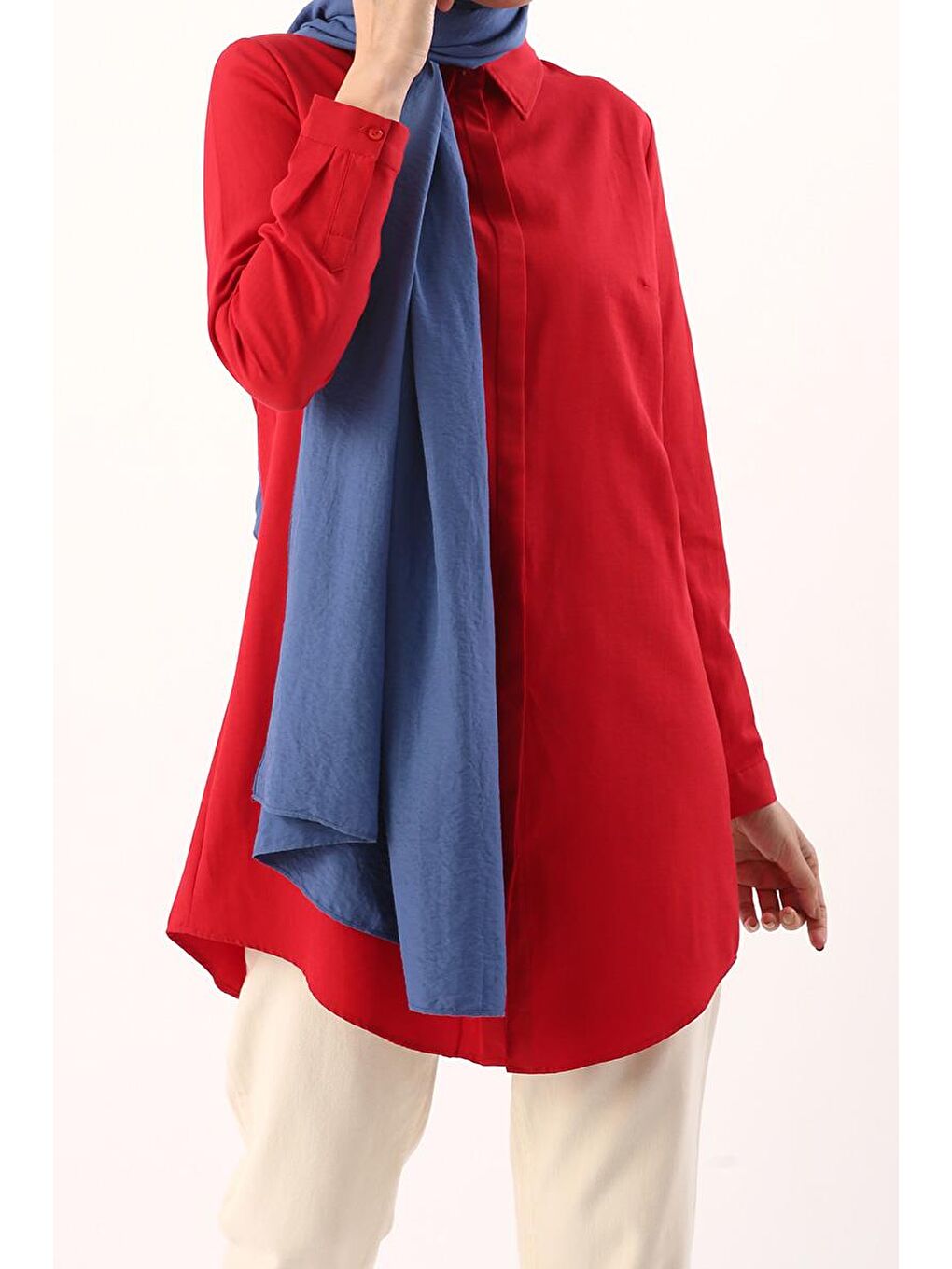 Kırmızı-Gizli Patlı Gömlek-4