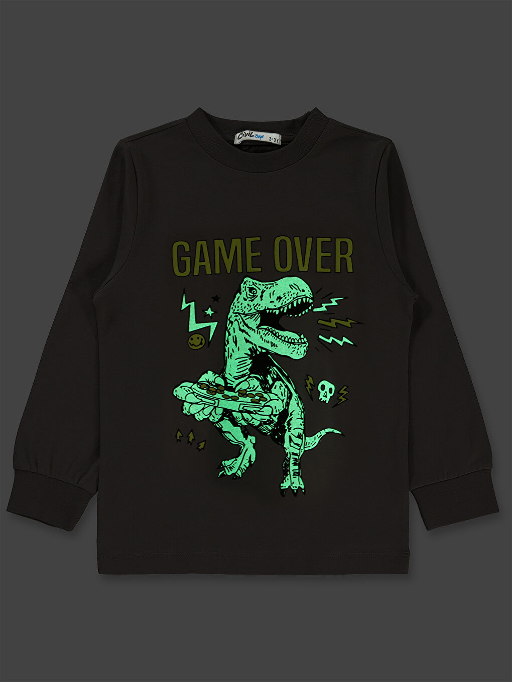 Boys Erkek Çocuk Pijama Takımı 2-5 Yaş Gri-4