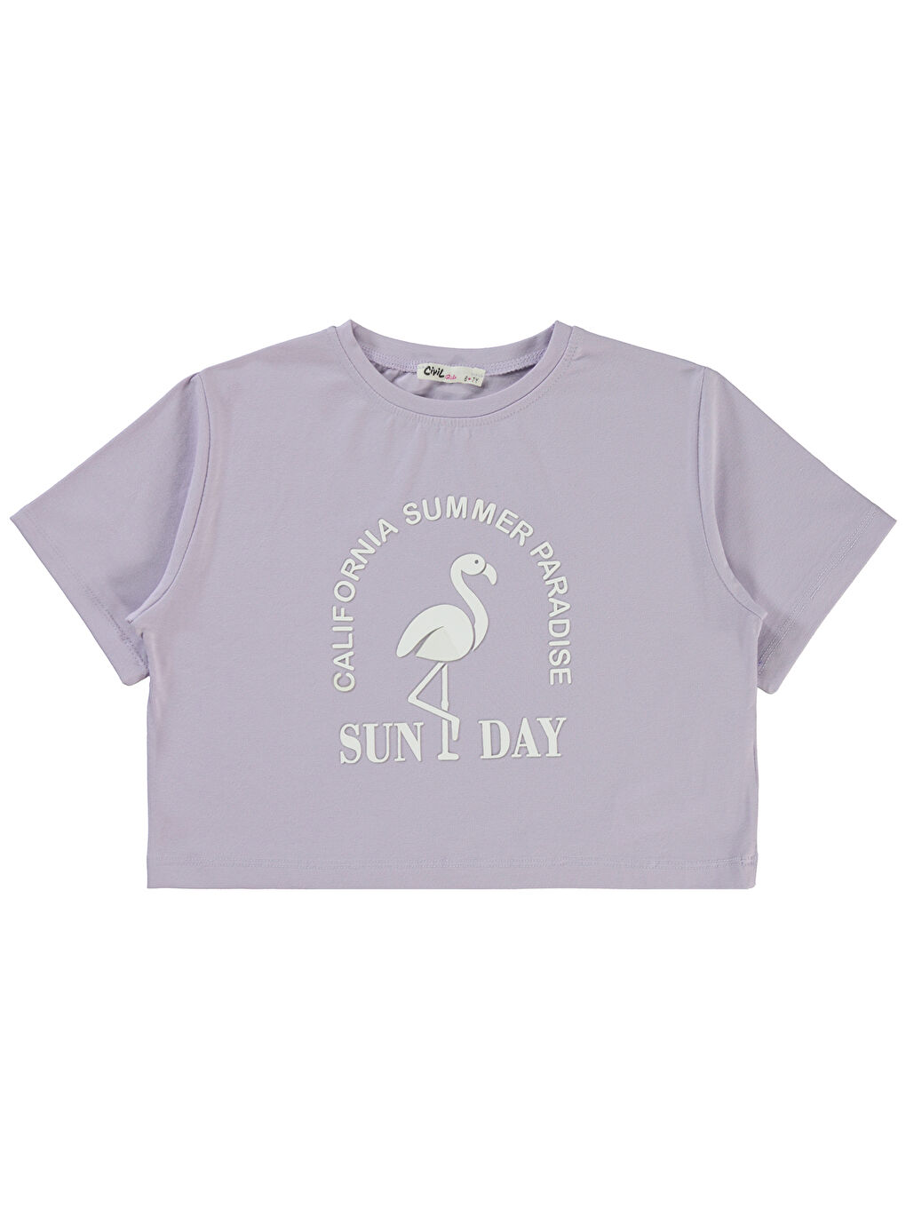 Girls Kız Çocuk Tişört 6-9 Yaş Lila