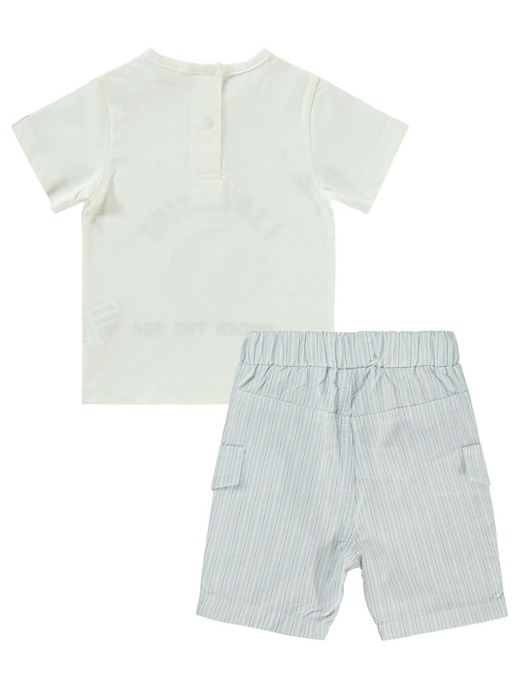 Erkek Bebek Şortlu Takım 6-18 Ay Mavi-1