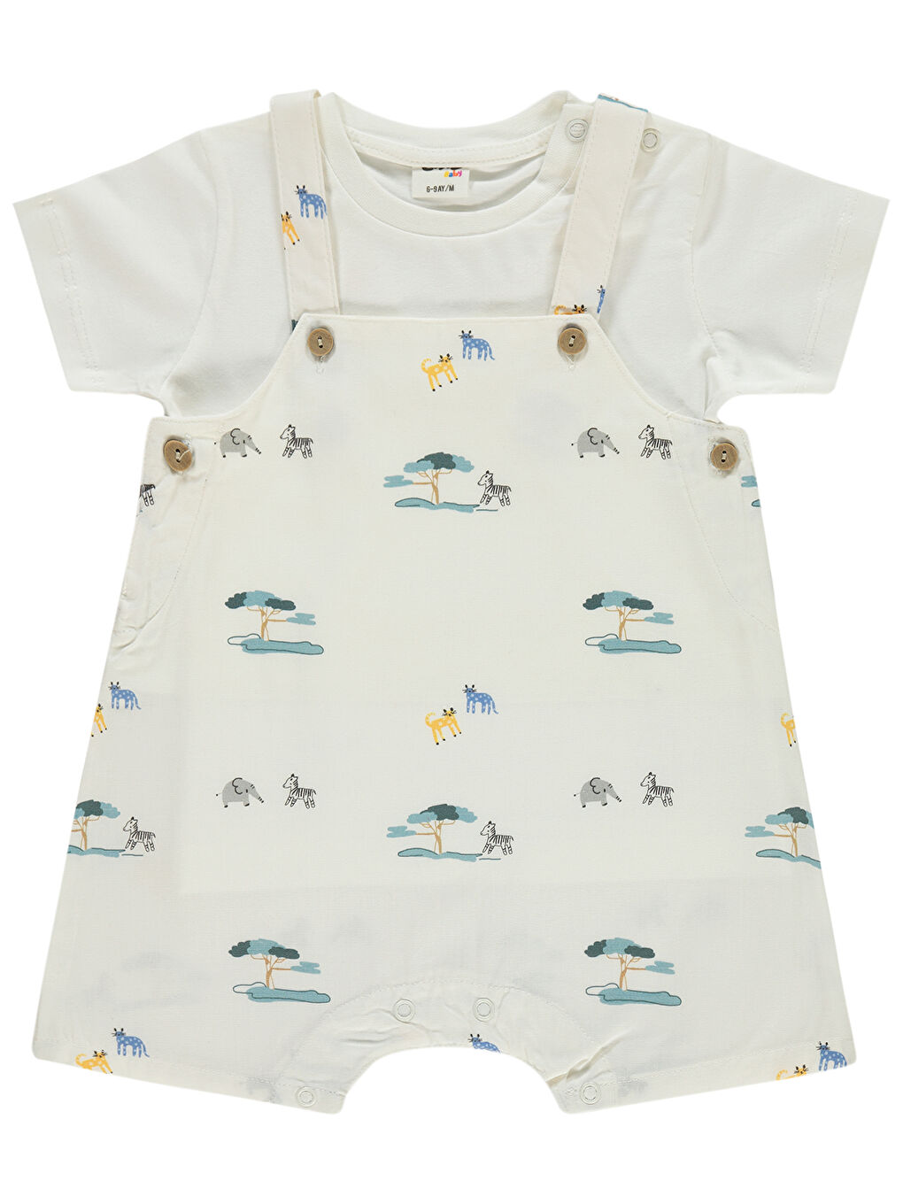 Civil Baby Erkek Bebek Salopet 6-18 Ay Beyaz