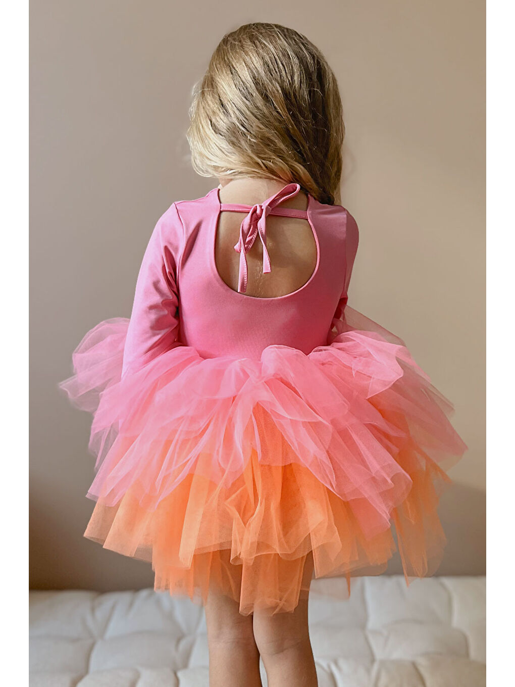 Pembe Tütü Etekli Kız Çocuk Balerin Elbise - Miranda-3