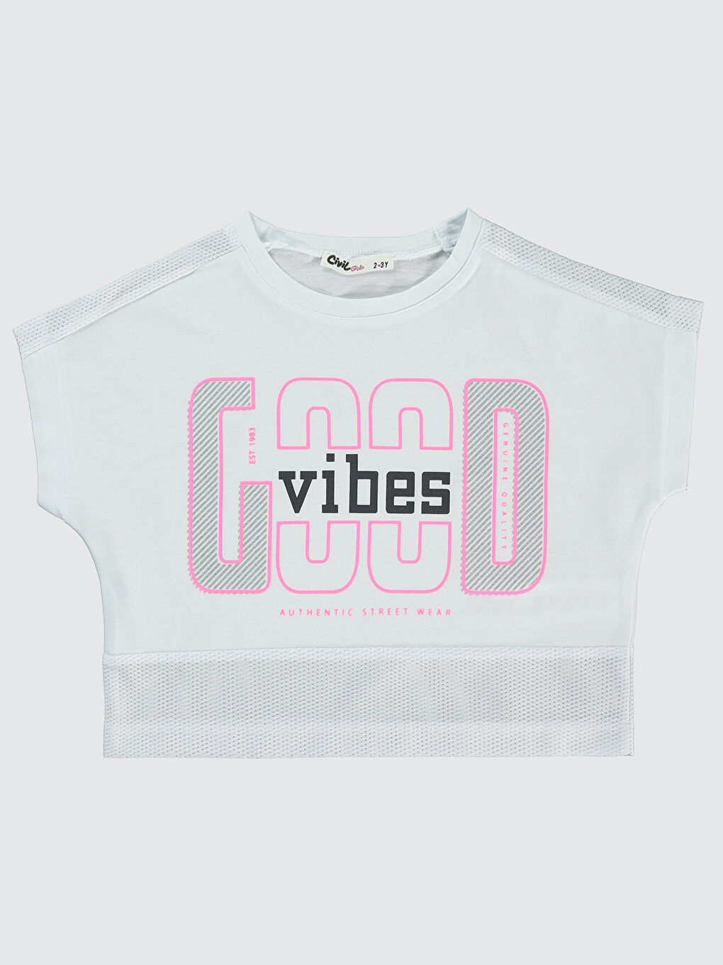 Girls Kız Çocuk Tişört 2-5 Yaş Beyaz