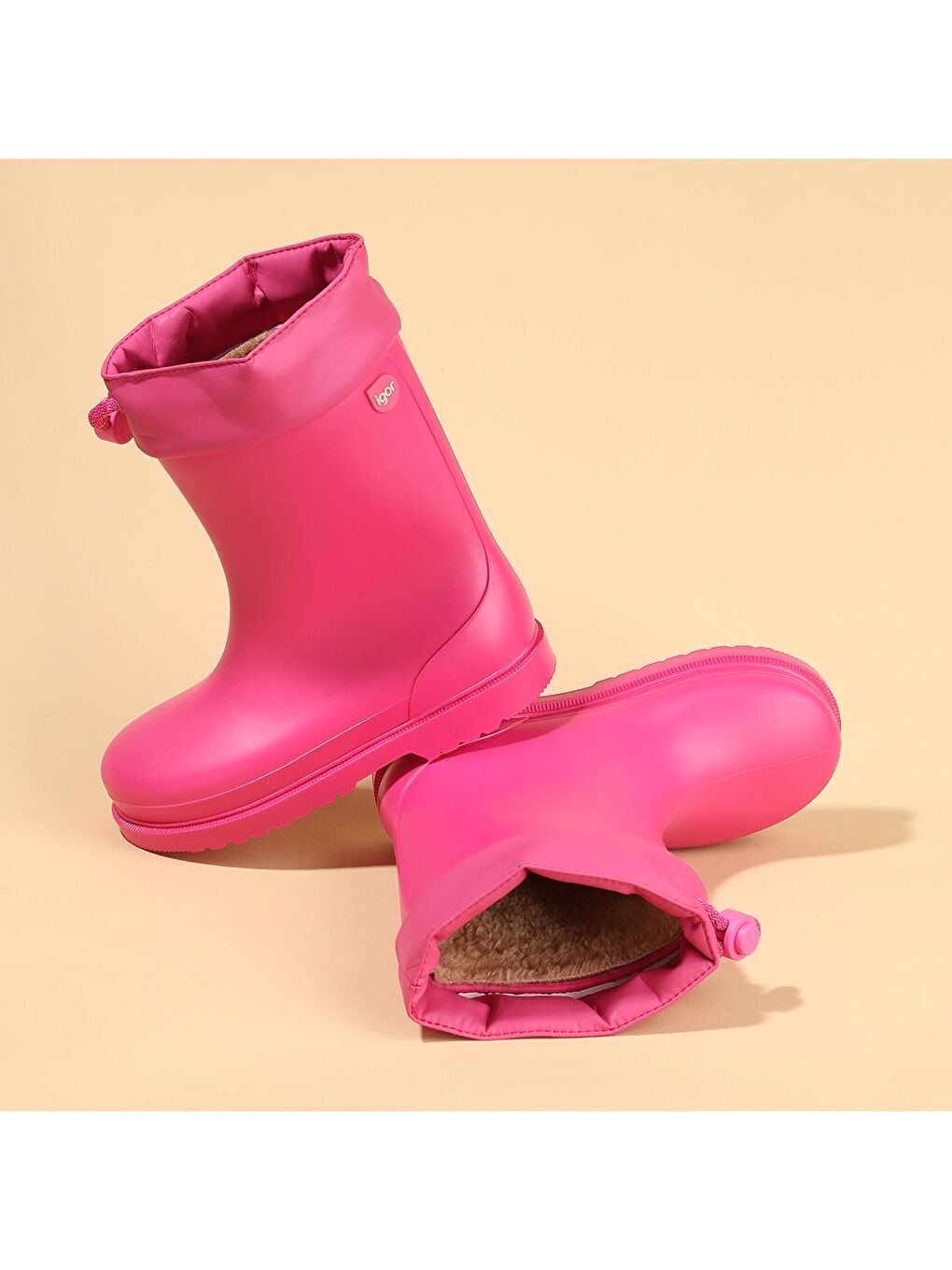 Fuşya Chufo Cuello Kız/Erkek Çocuk Su Geçirmez Yağmur Kar Çizmesi W10101-1