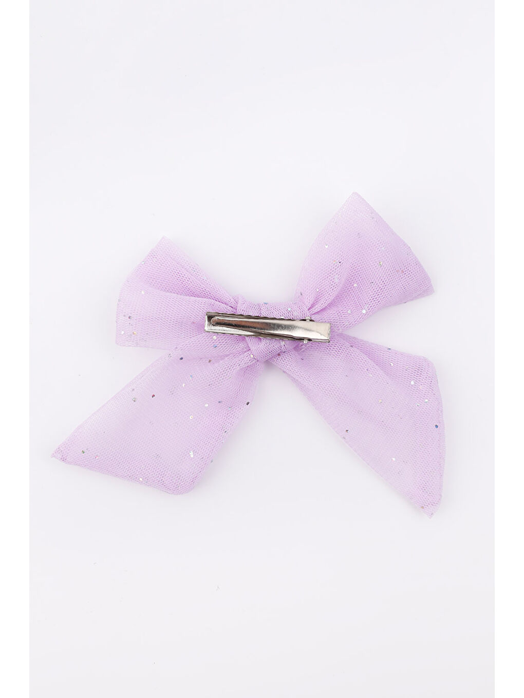 Lila Simli Tül Fiyonk Kız Çocuk Klips Toka-2