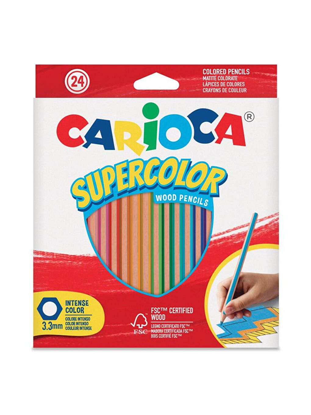 CARIOCA Karışık Supercolor Kuru Boya 24 Renk - 1