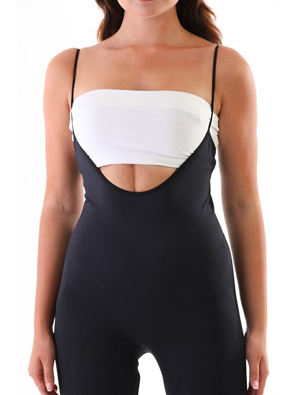 Siyah Push-Up Sütyen Altı Tulum Korse-3