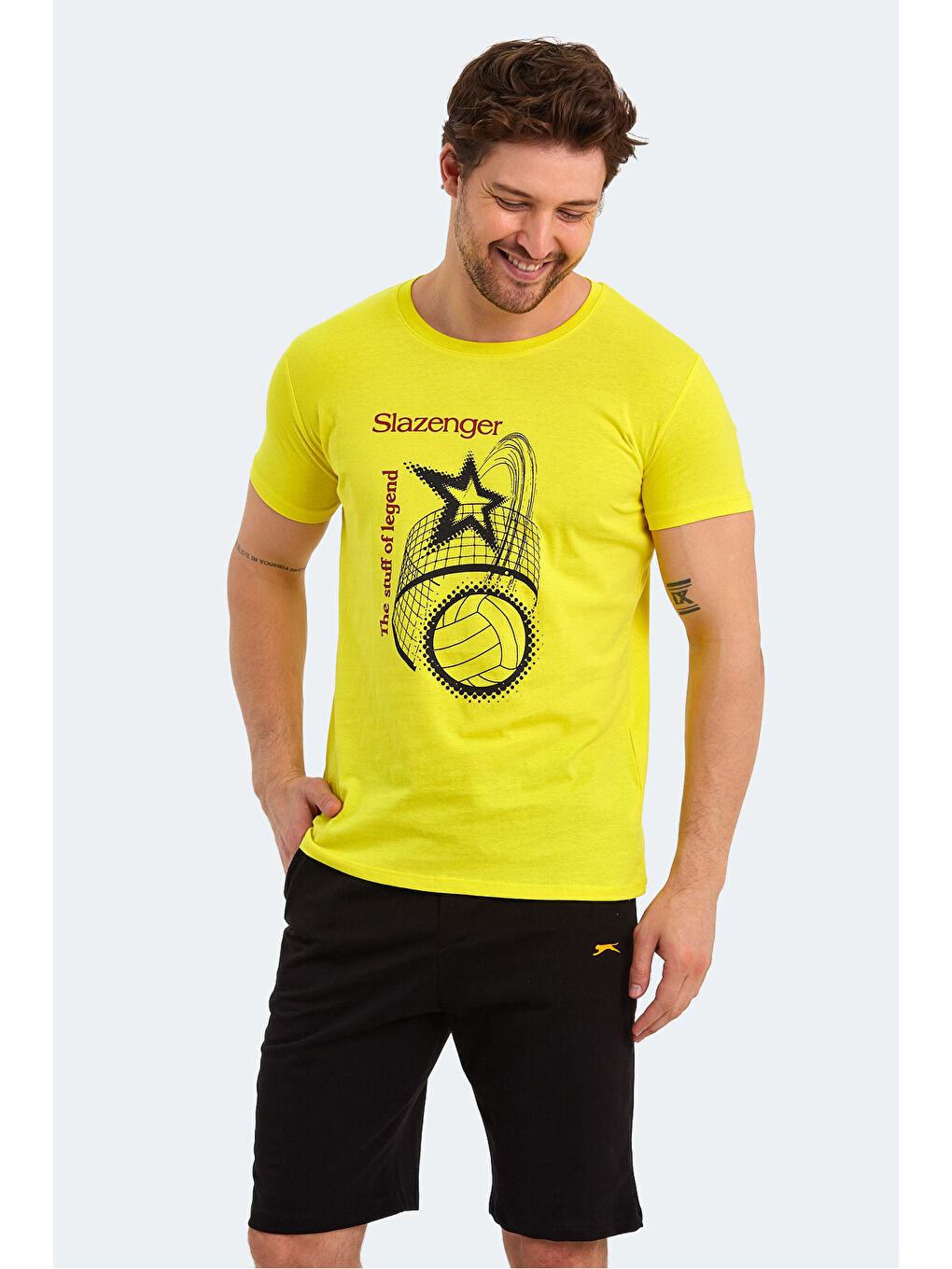 KARNEN Erkek Tişört Açık Sarı-4