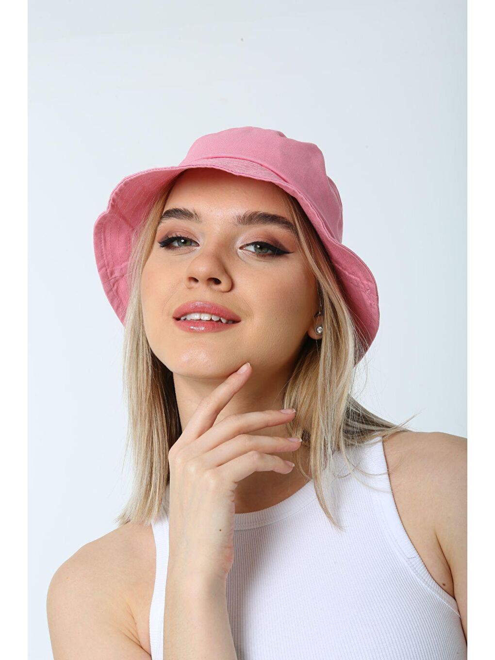 Luminos Butik Kadın Pembe Bucket Balıkçı Kova Şapka Spk09 - 3