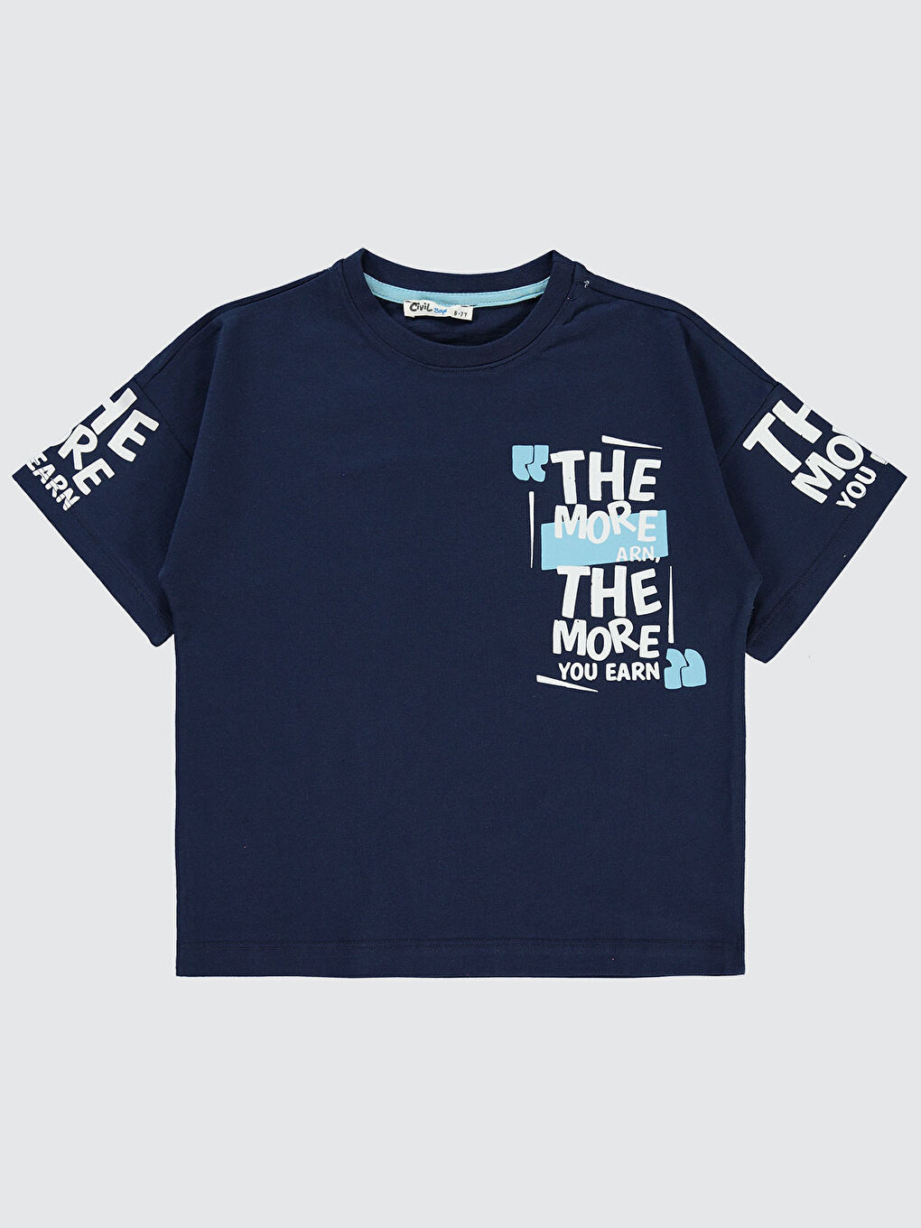 Boys Erkek Çocuk Tişört 6-9 Yaş Lacivert