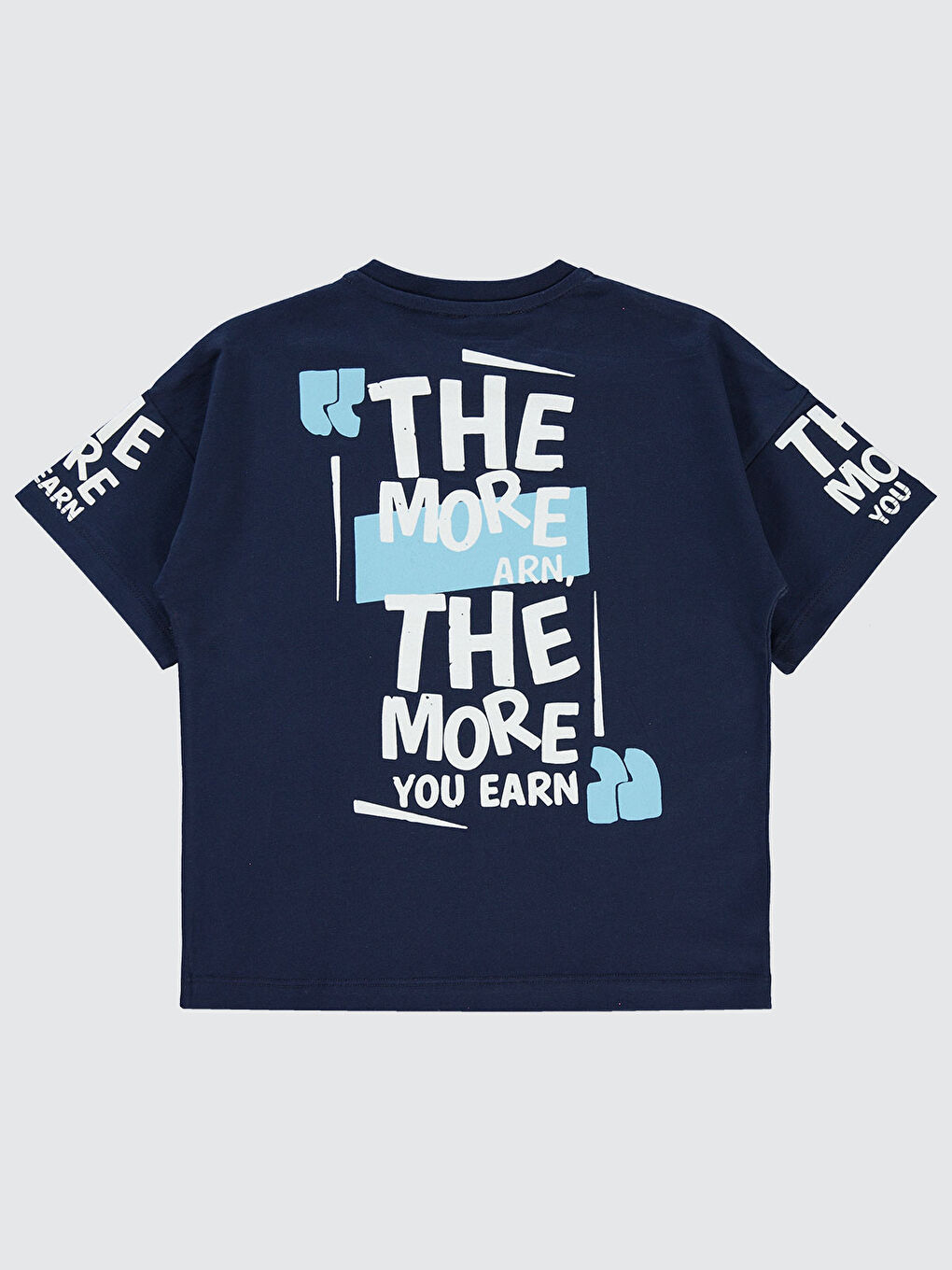 Boys Erkek Çocuk Tişört 6-9 Yaş Lacivert-1