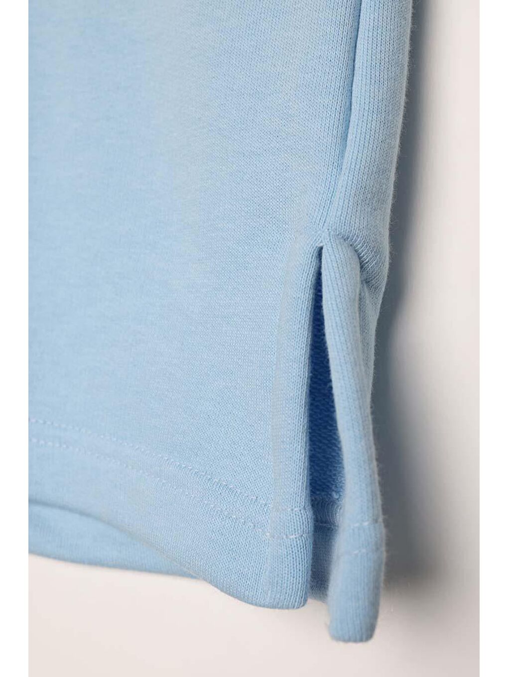 Açık Mavi Oversize Nakışlı Sweatshirt-6