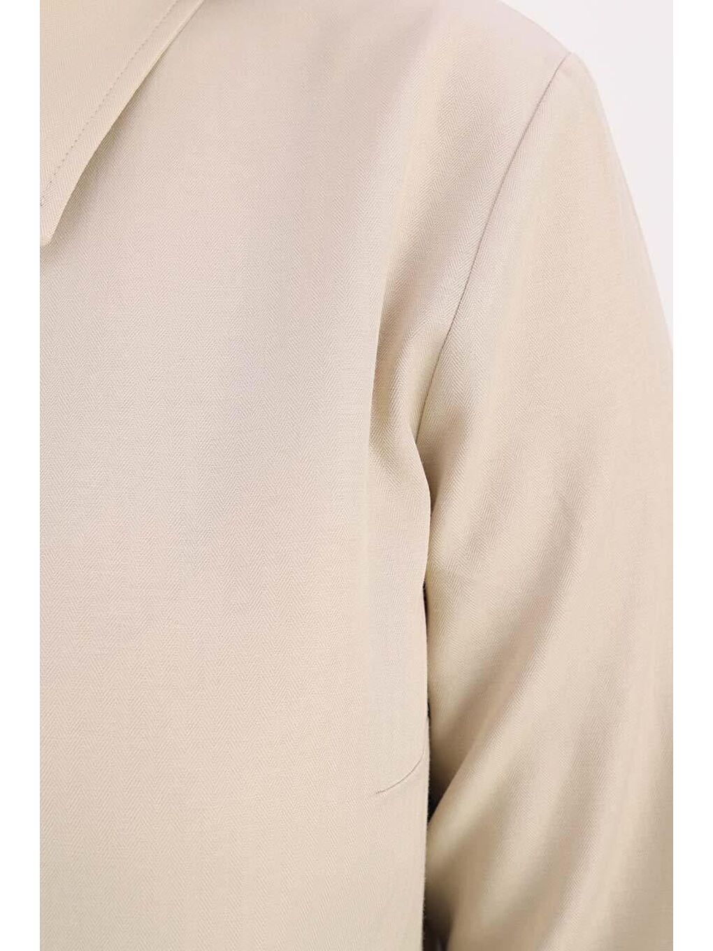 Bej Pamuklu Gizli Patlı Gömlek-4