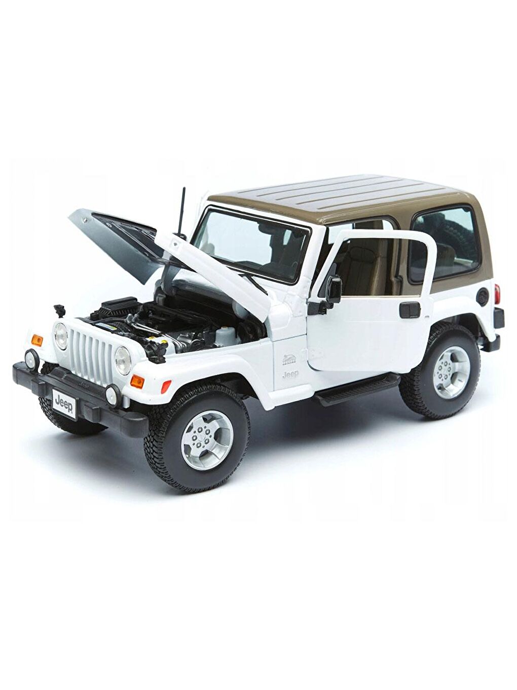 Maisto Karışık 1/18 Jeep Wrangler Sahara - Beyaz - 2